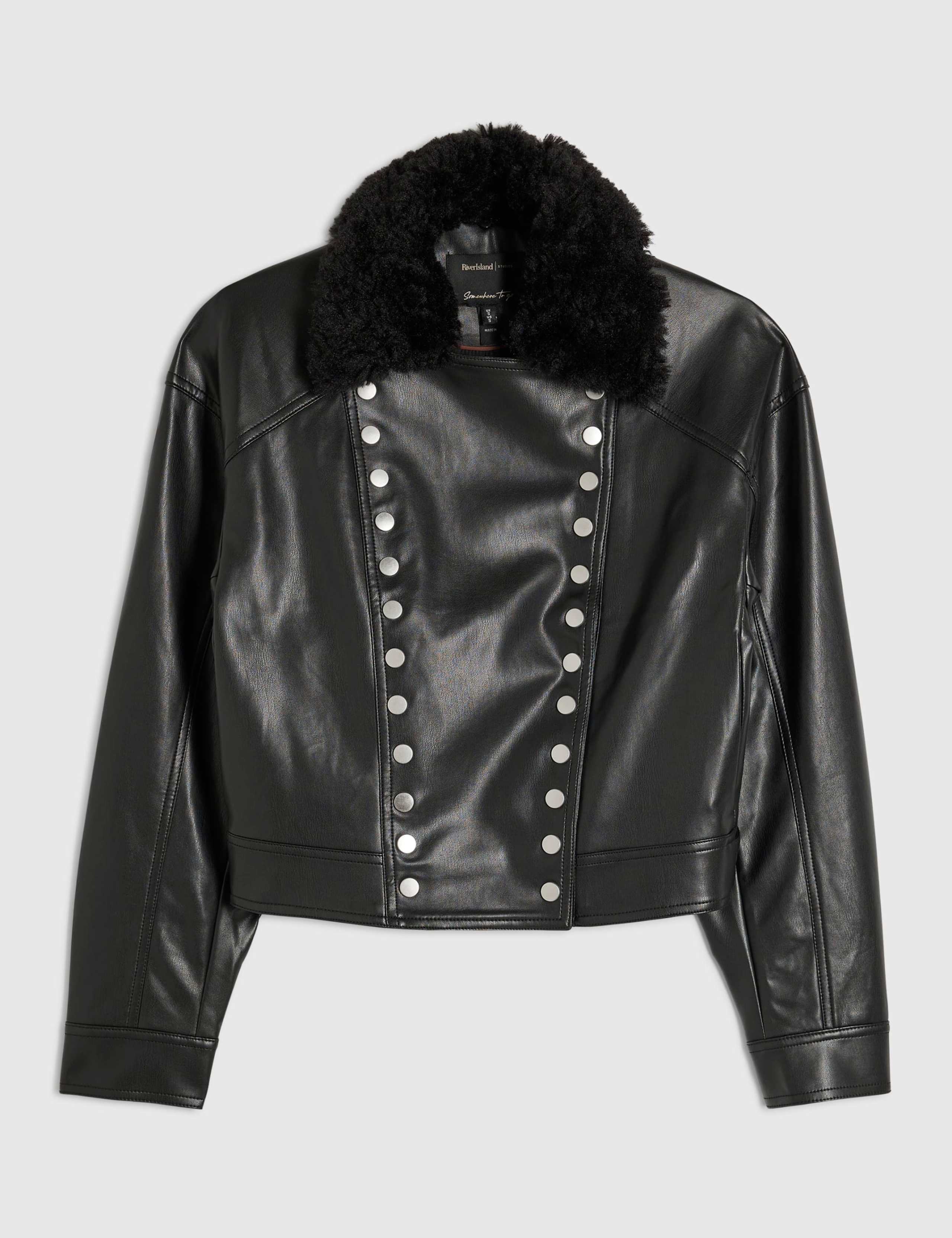 Oversized Ovoid Sleeve Drummer Biker Jacket 3 of 6