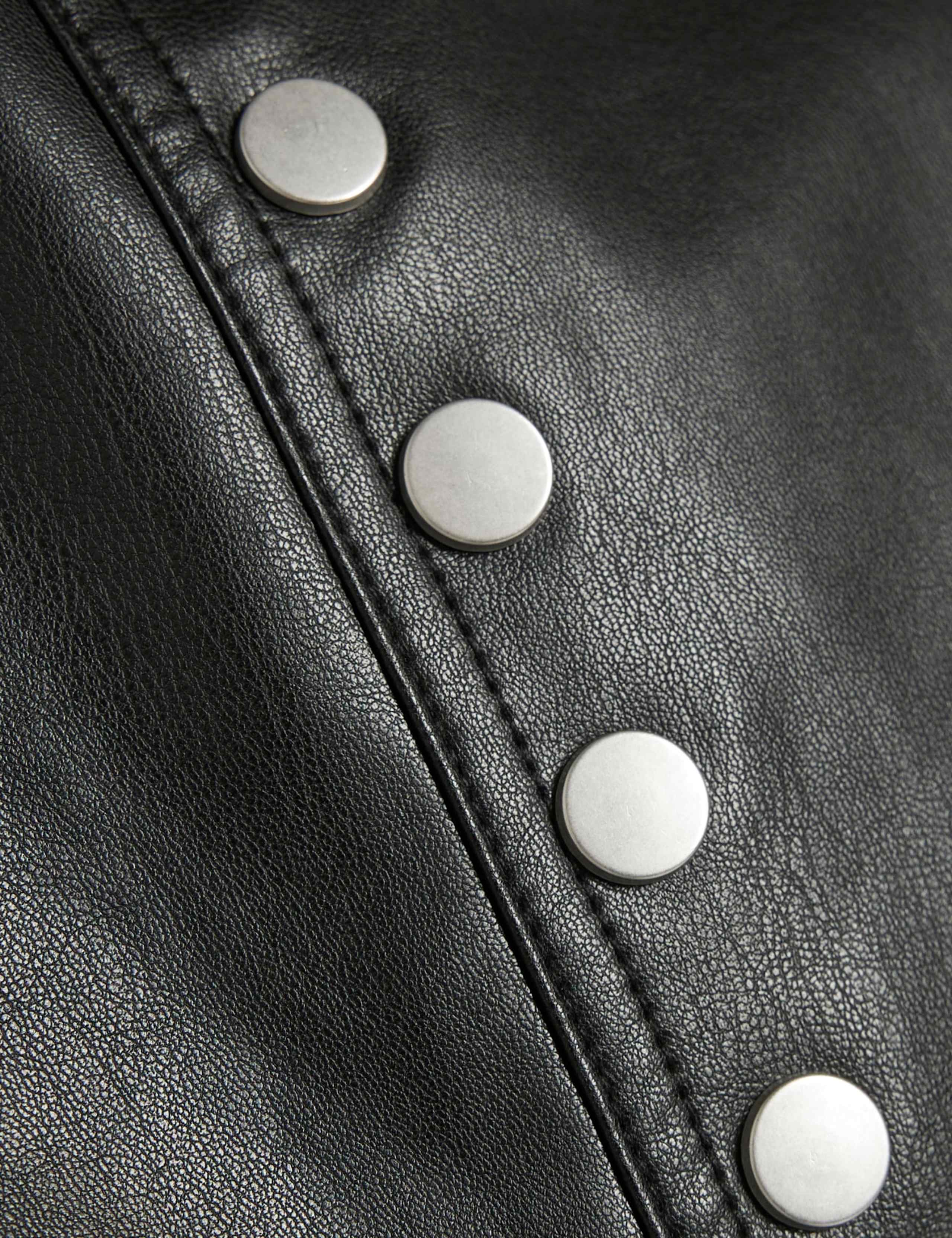 Oversized Ovoid Sleeve Drummer Biker Jacket 4 of 6