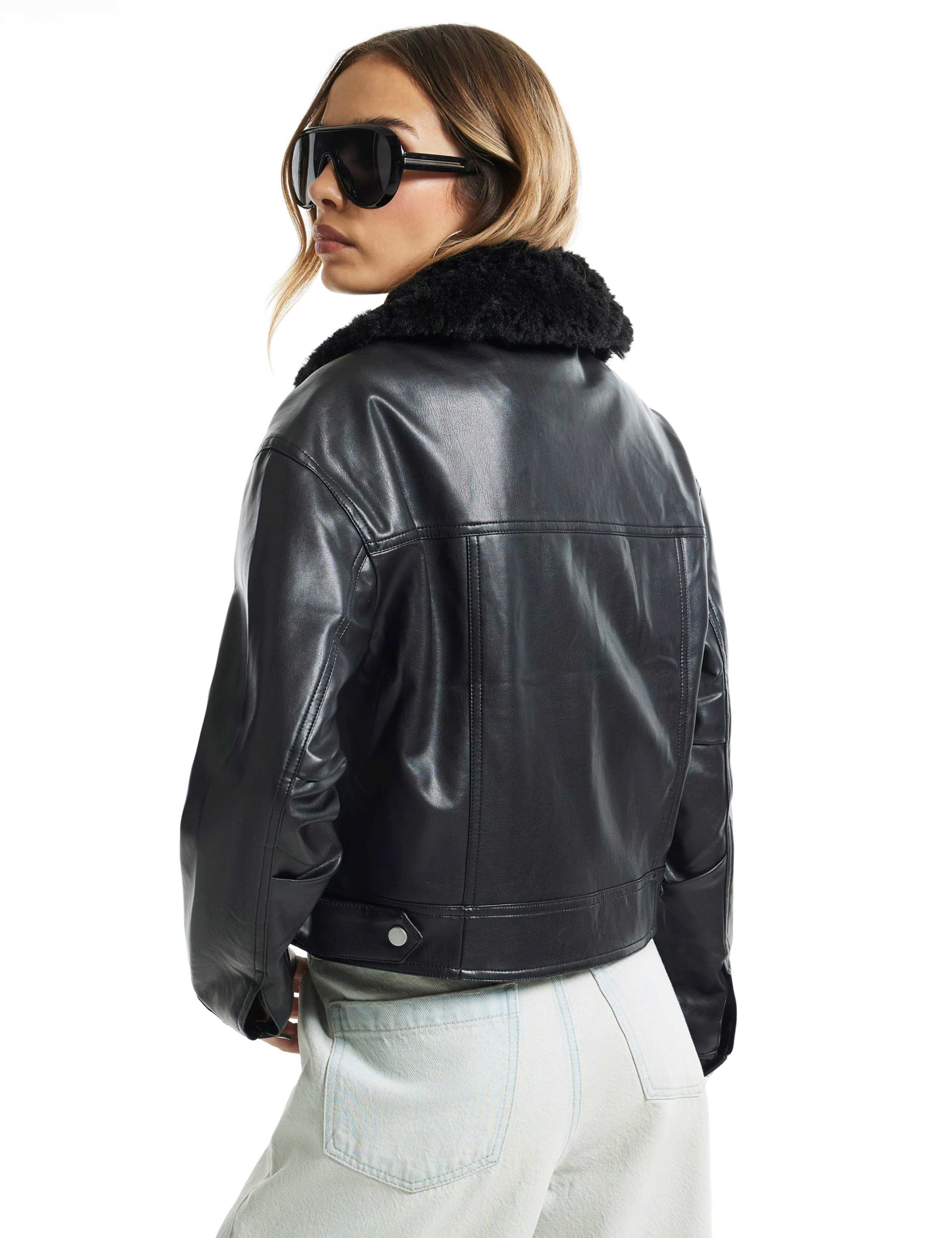 Oversized Ovoid Sleeve Drummer Biker Jacket 5 of 6