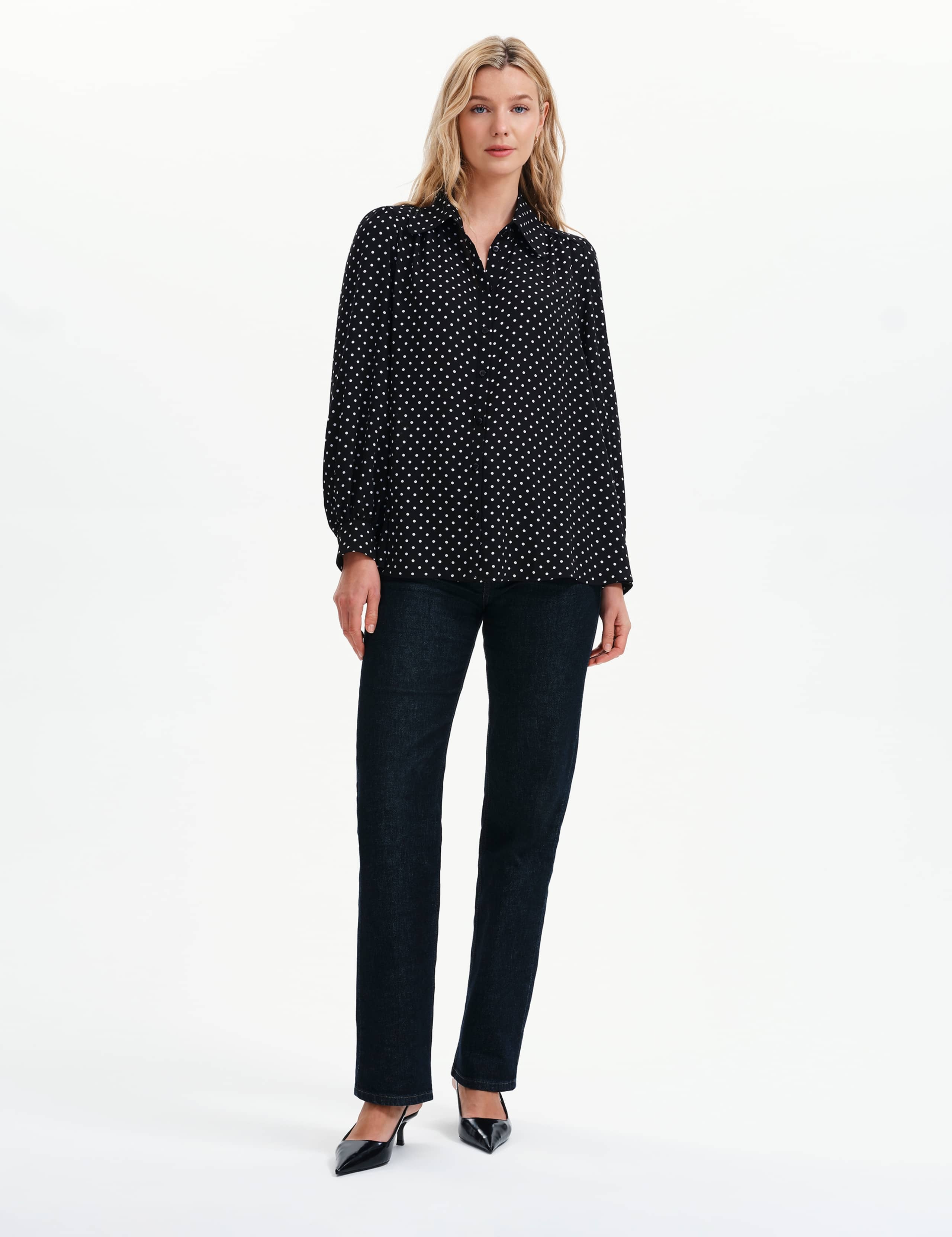 Polka Dot Collared Blouse 5 of 7
