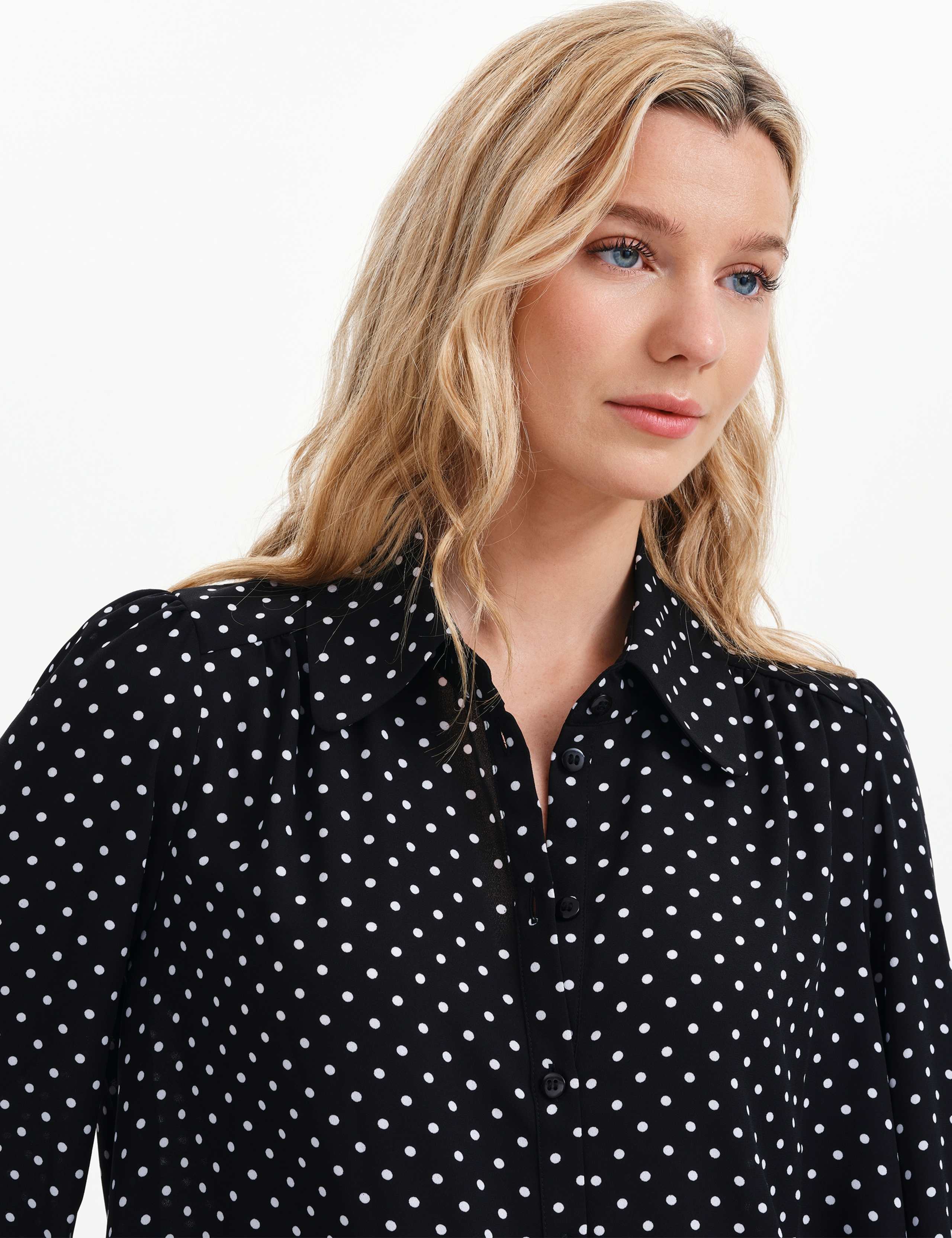 Polka Dot Collared Blouse 6 of 7