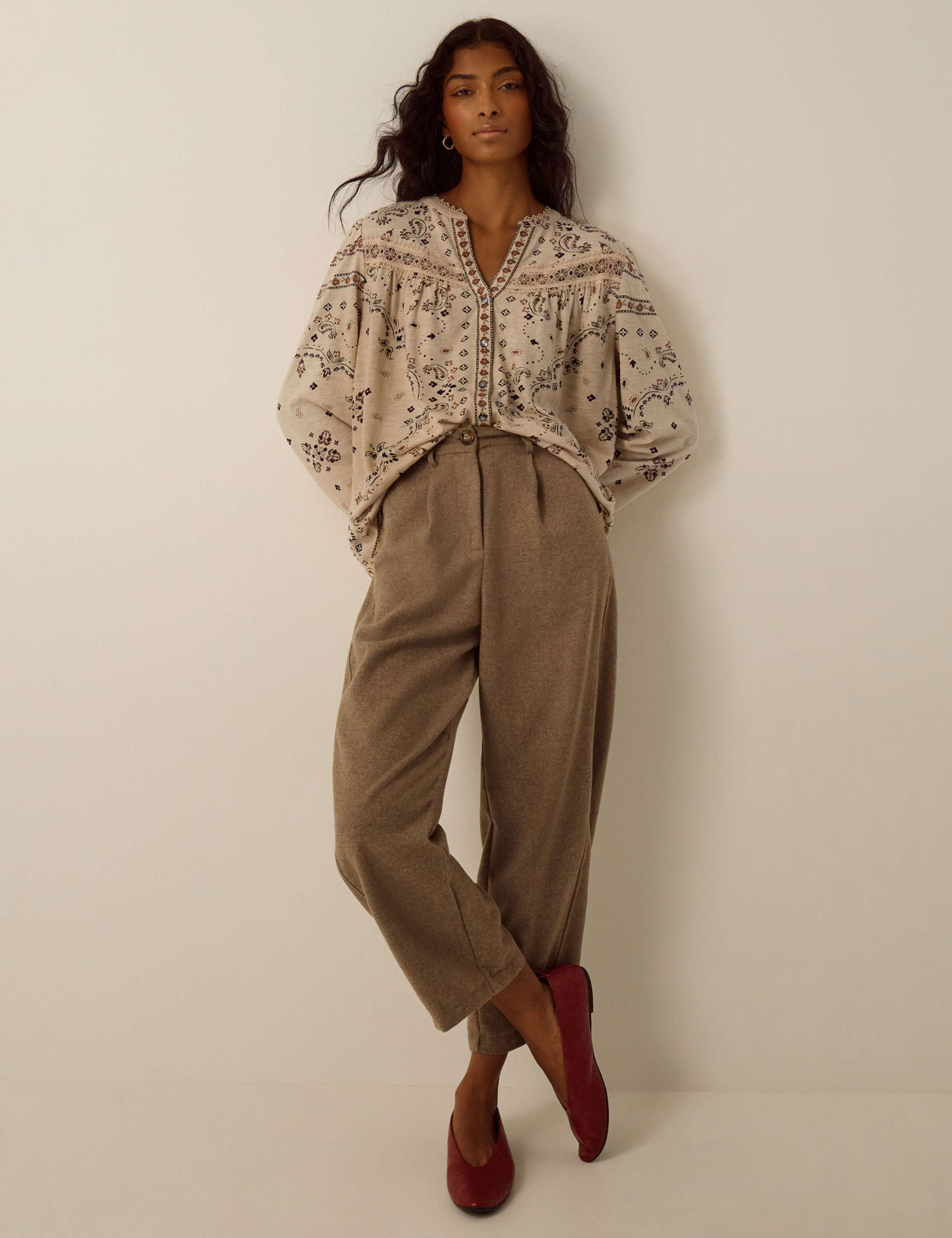 Cotton Rich Printed Crew Neck Shirt 2 of 4
