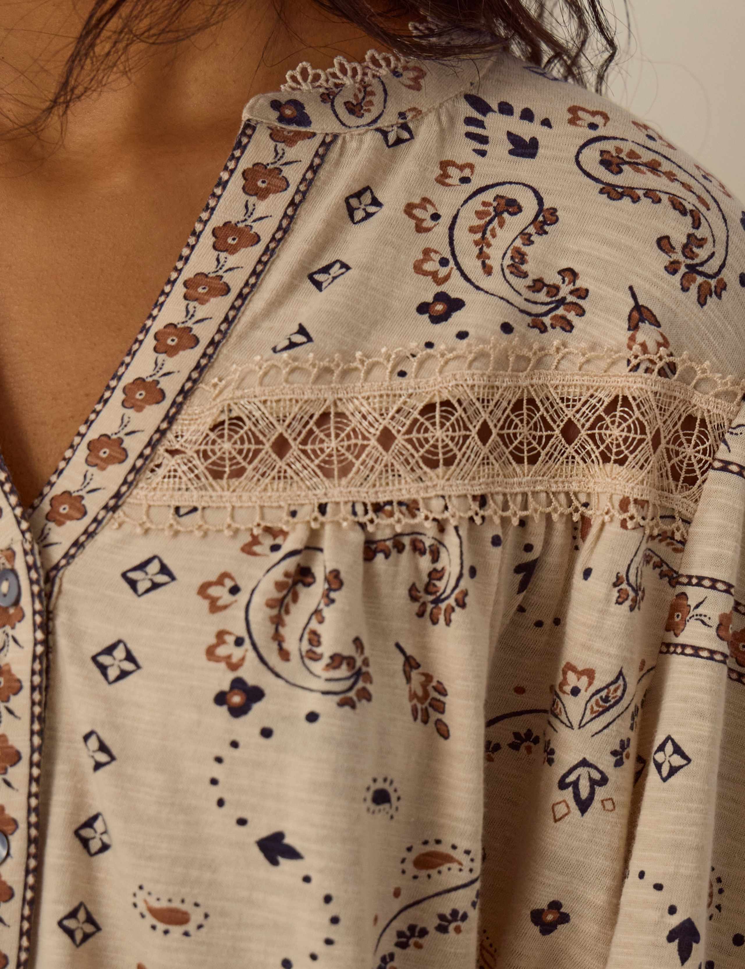 Cotton Rich Printed Crew Neck Shirt 4 of 4