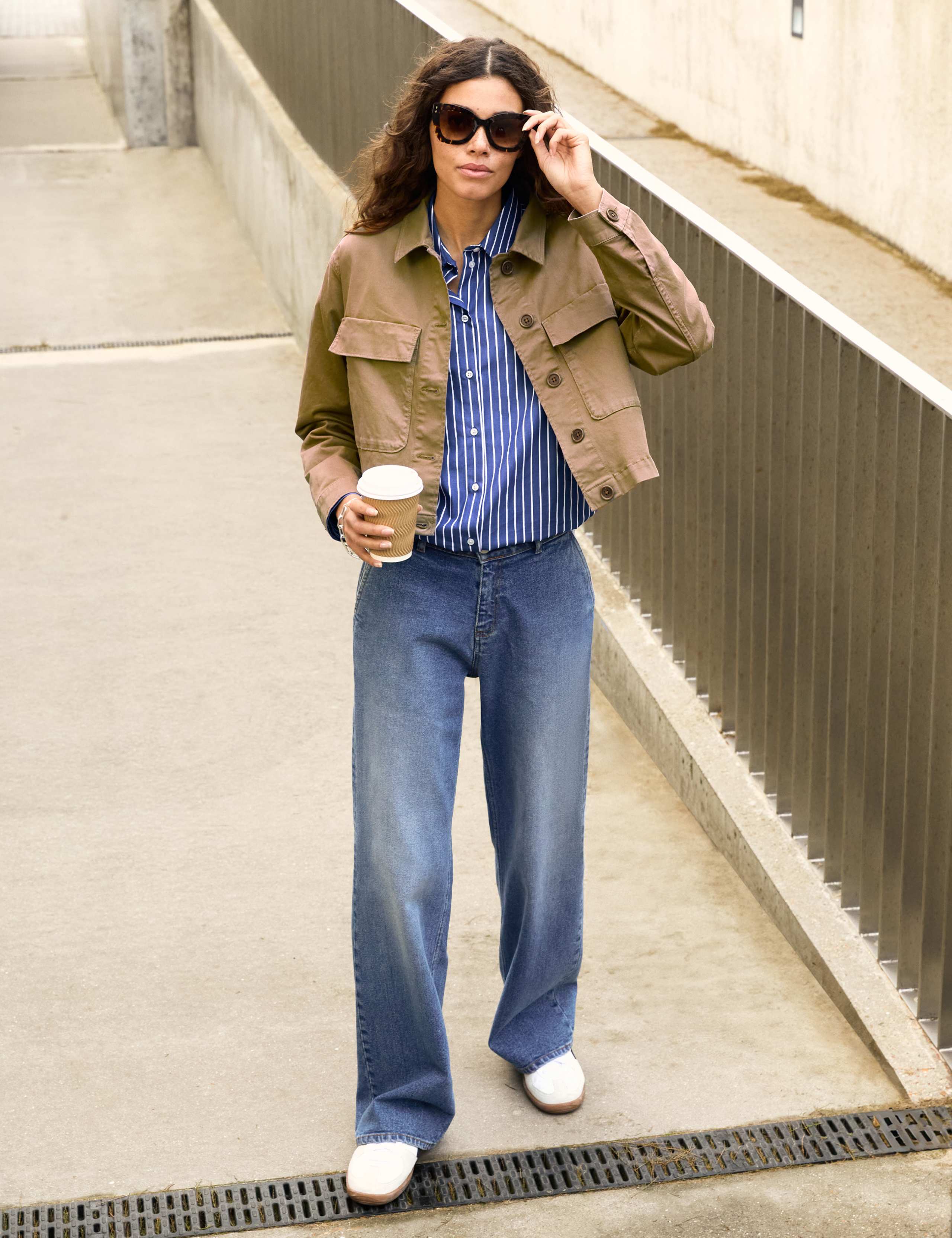Cotton Rich Cropped Utility Jacket 4 of 5