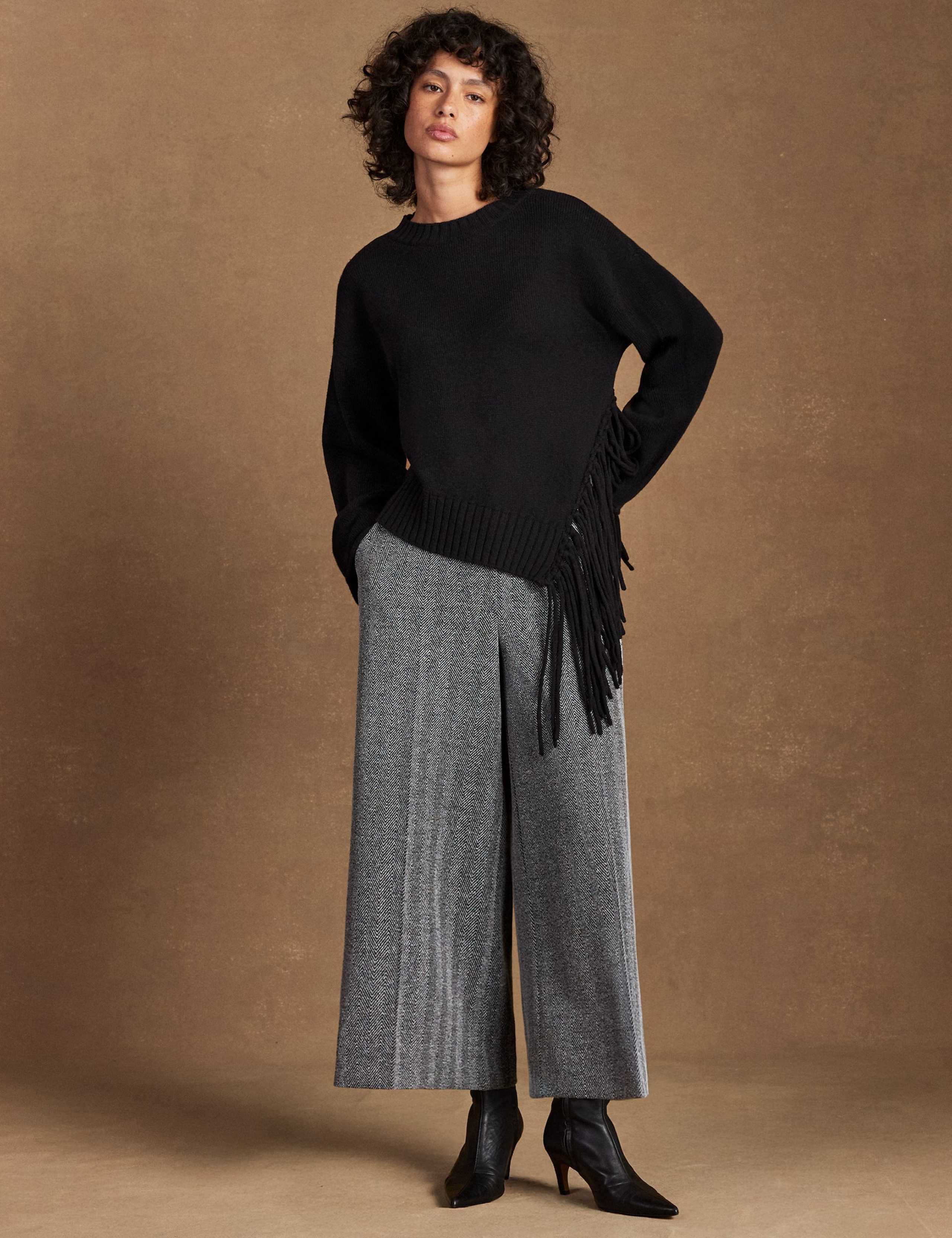 Tweed Herringbone Culottes 1 of 5
