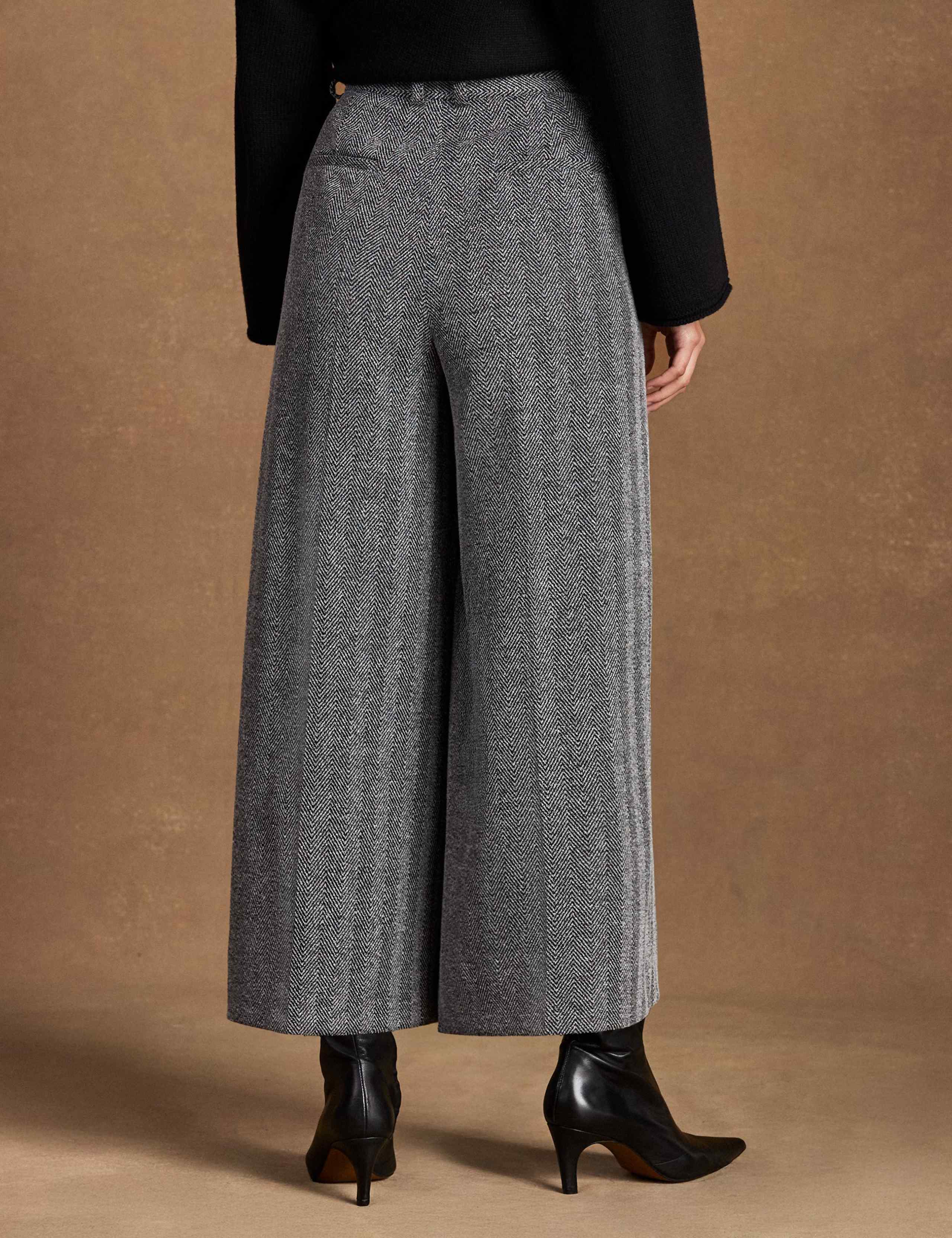 Tweed Herringbone Culottes 3 of 5