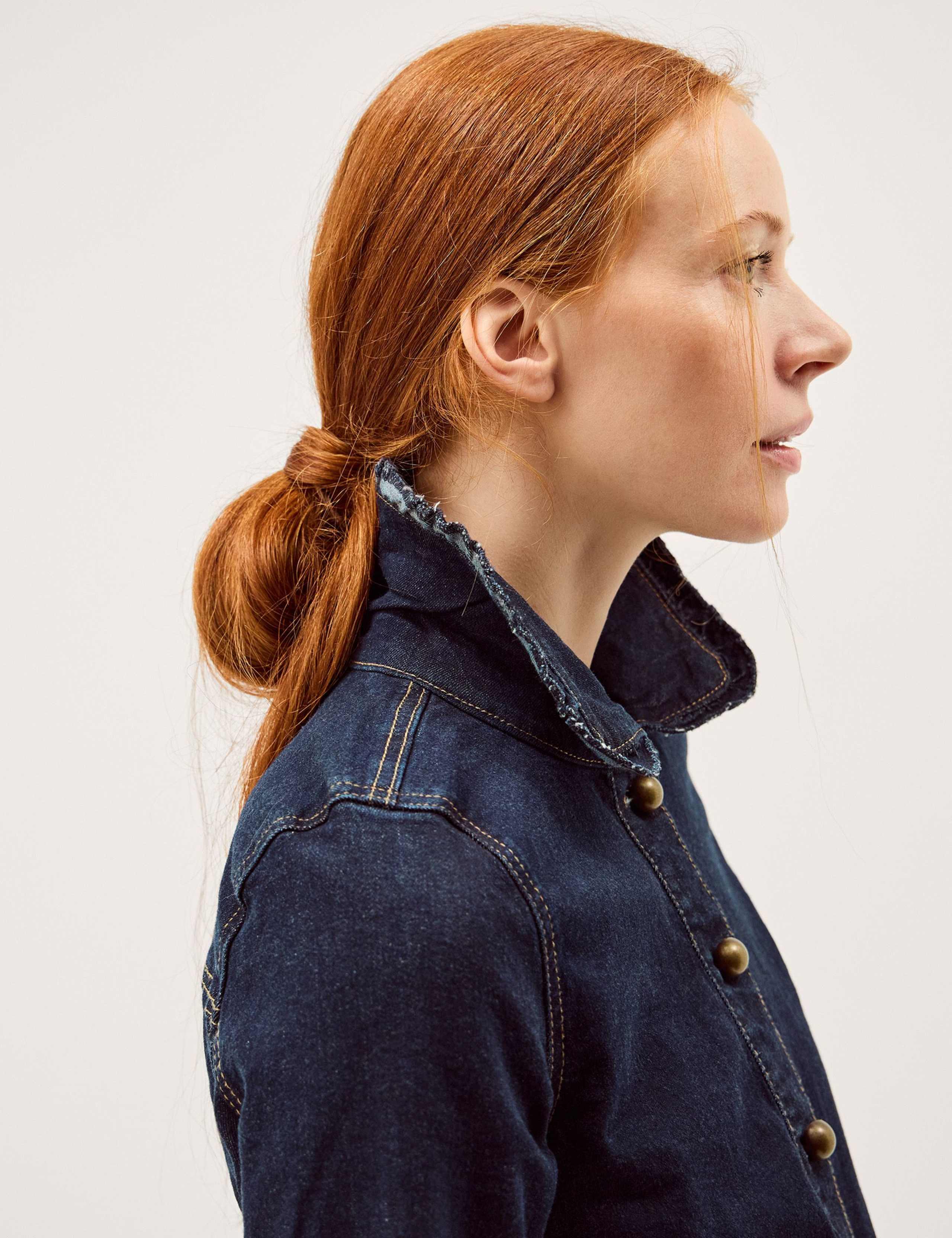 Denim Frill Collar Jacket 4 of 5