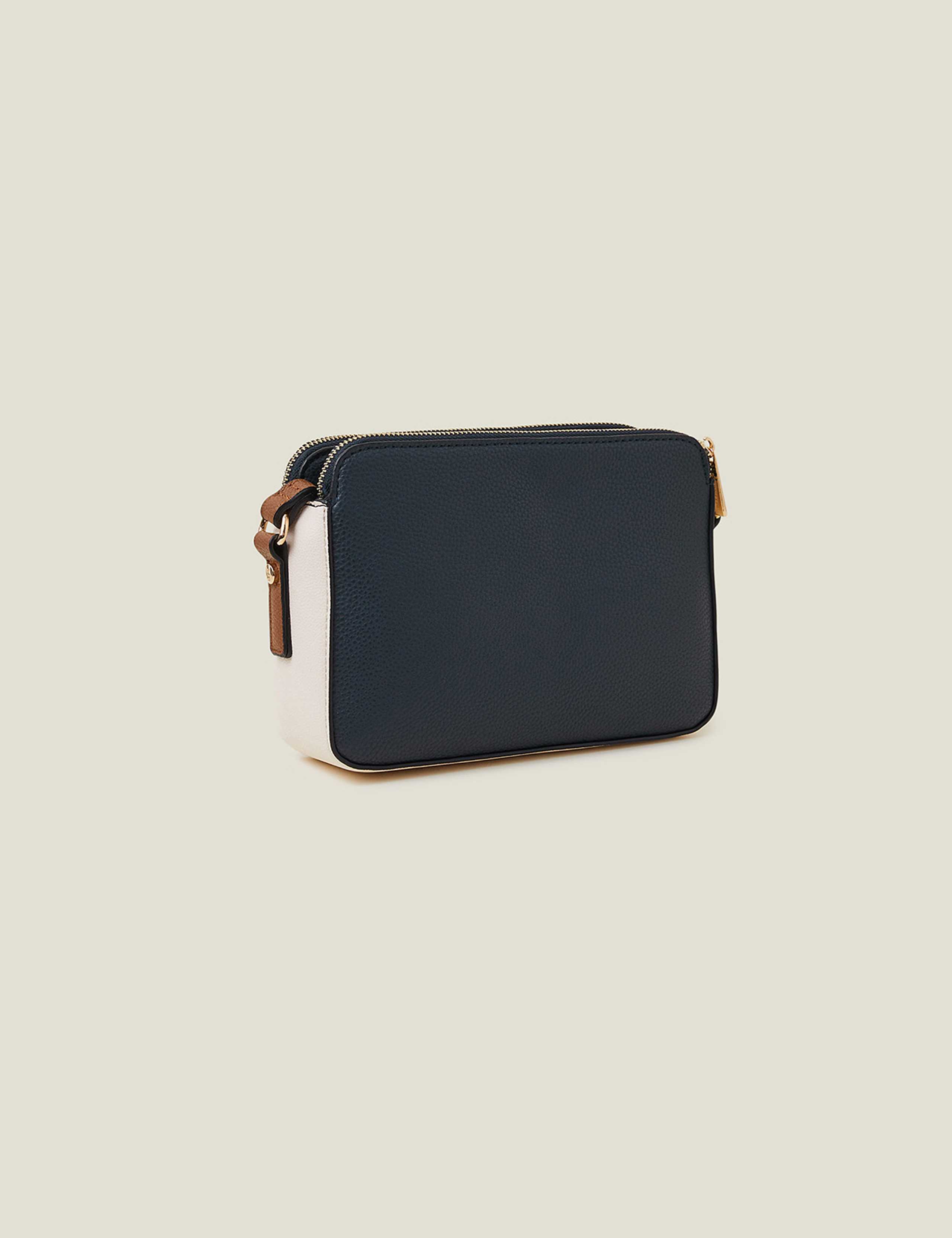 Faux Leather Colour Block Cross Body Bag 3 of 4