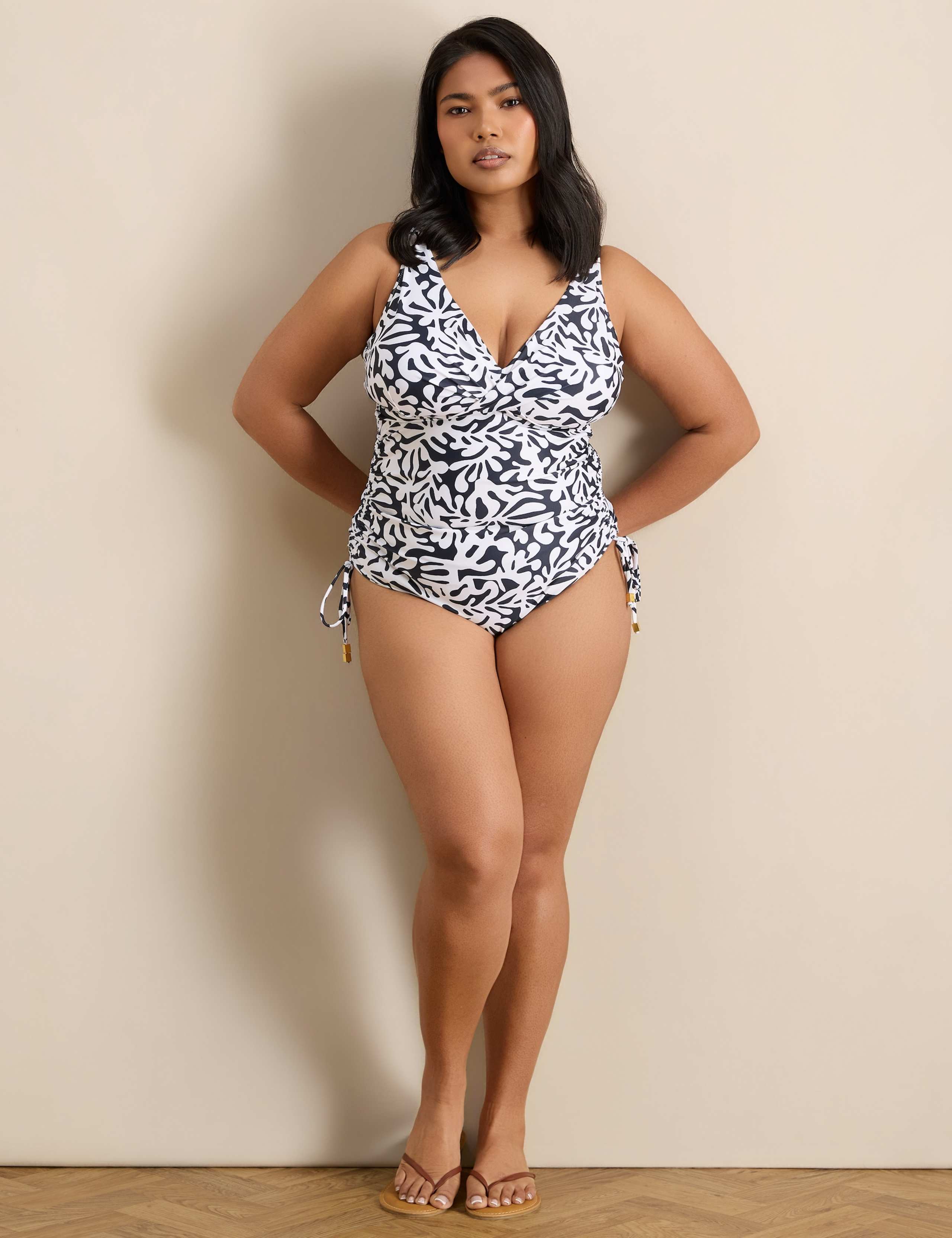 Printed Wired V-Neck Swimsuit 7 of 7