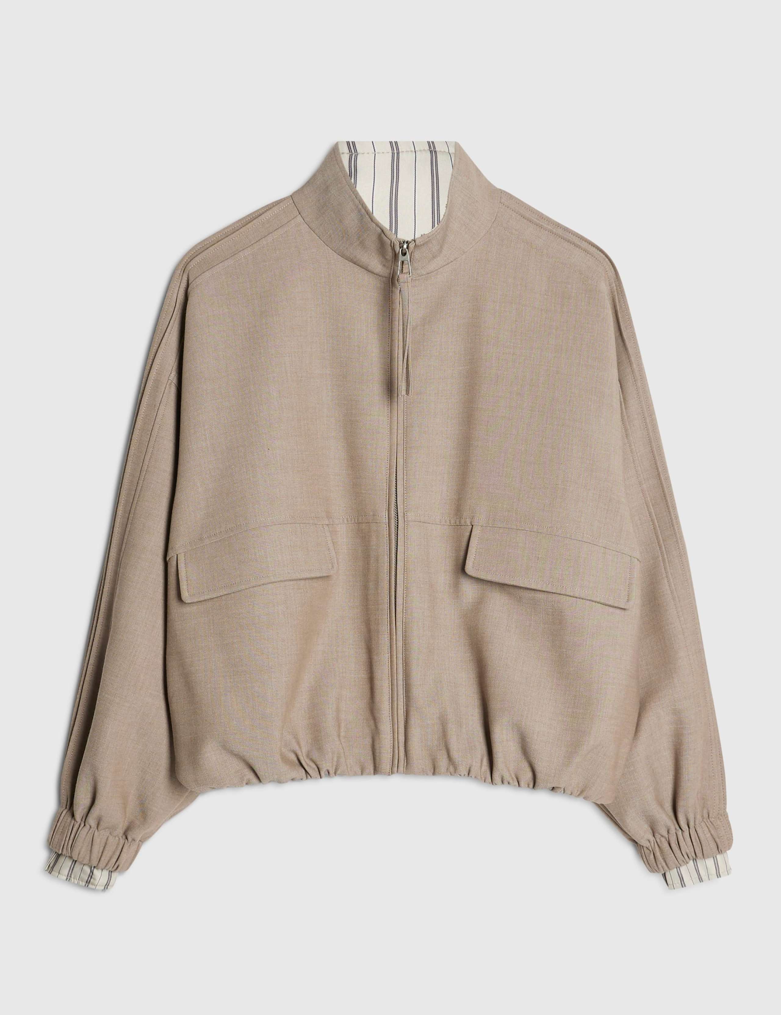 Oversized Funnel Neck Bomber Jacket 2 of 4