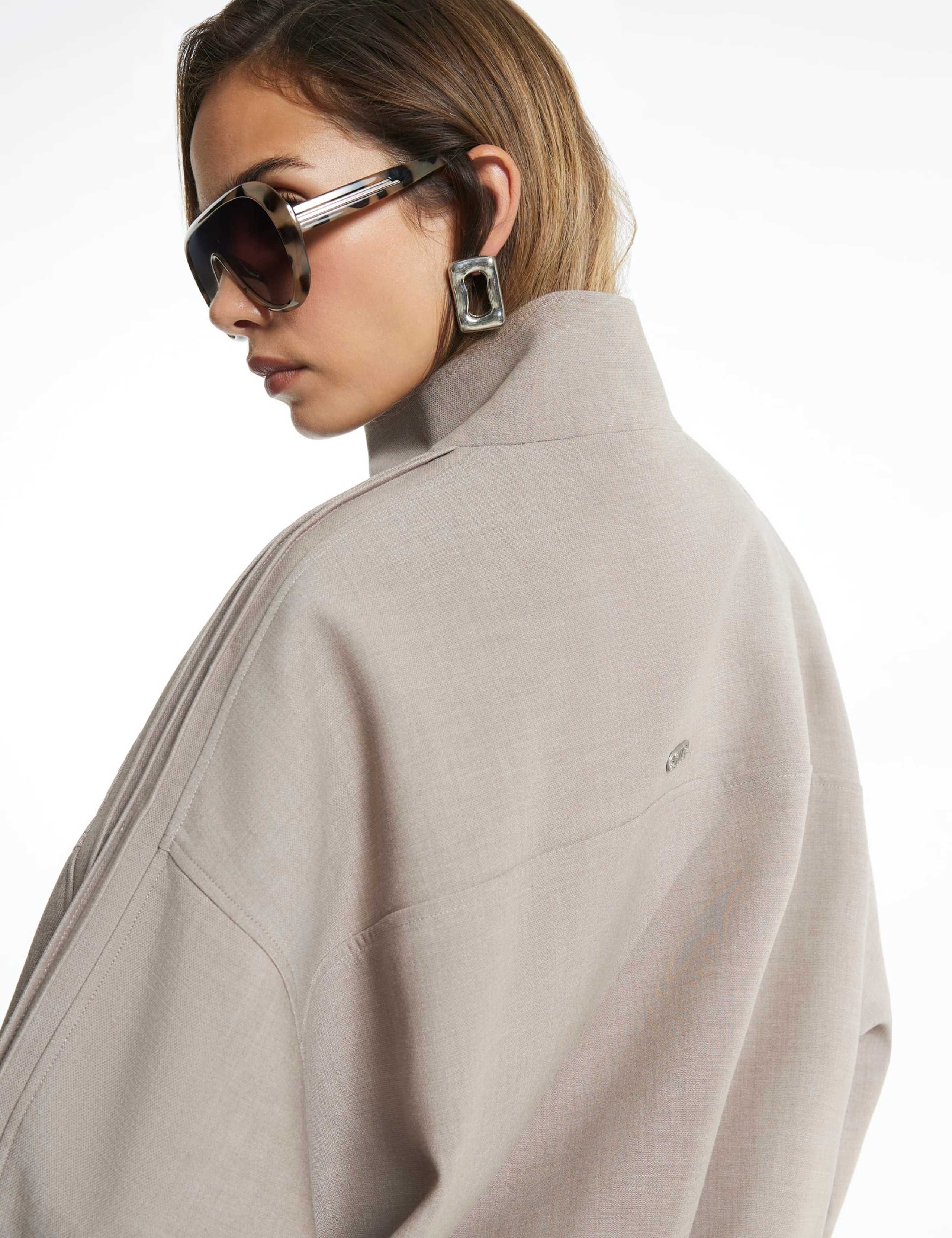 Oversized Funnel Neck Bomber Jacket 3 of 4