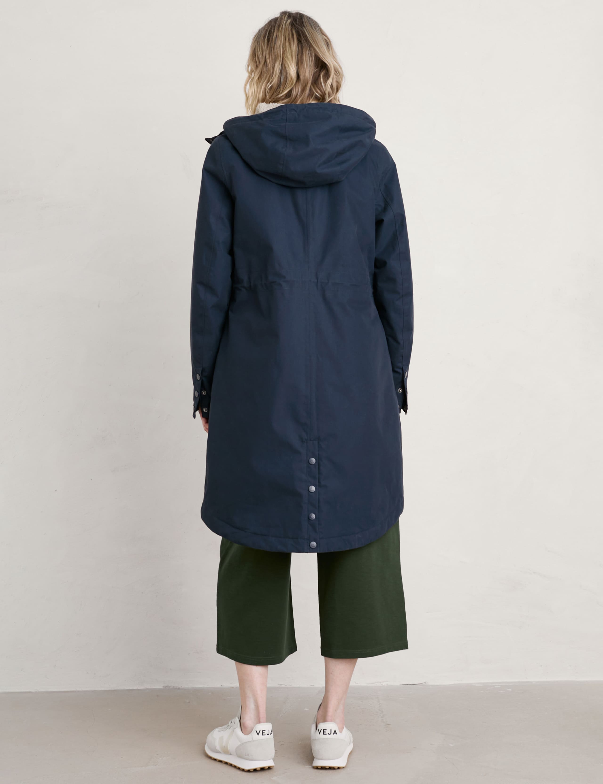 Cotton Rich Waterproof Hooded Longline Jacket 4 of 4