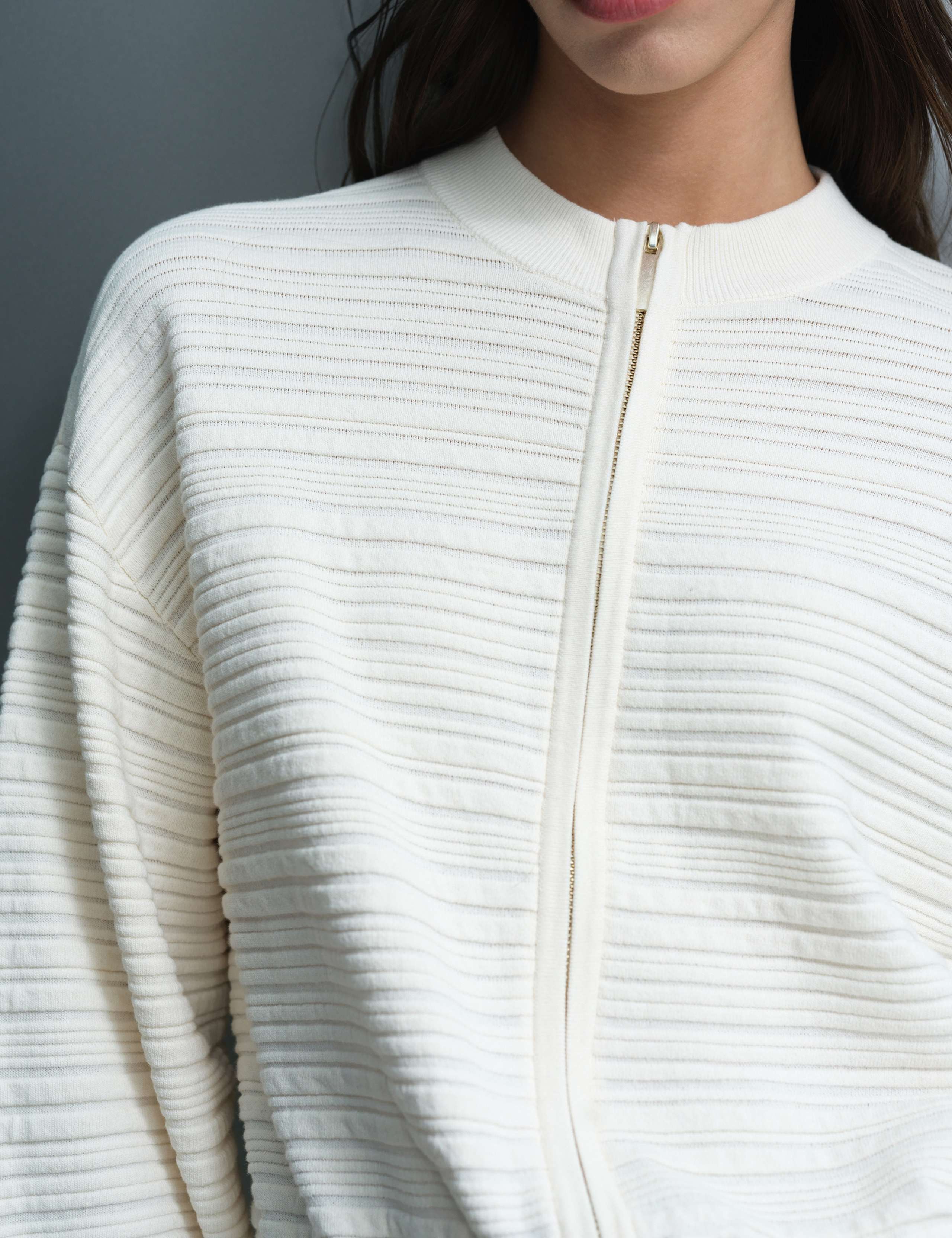 Cotton Rich Textured Cardigan 4 of 6
