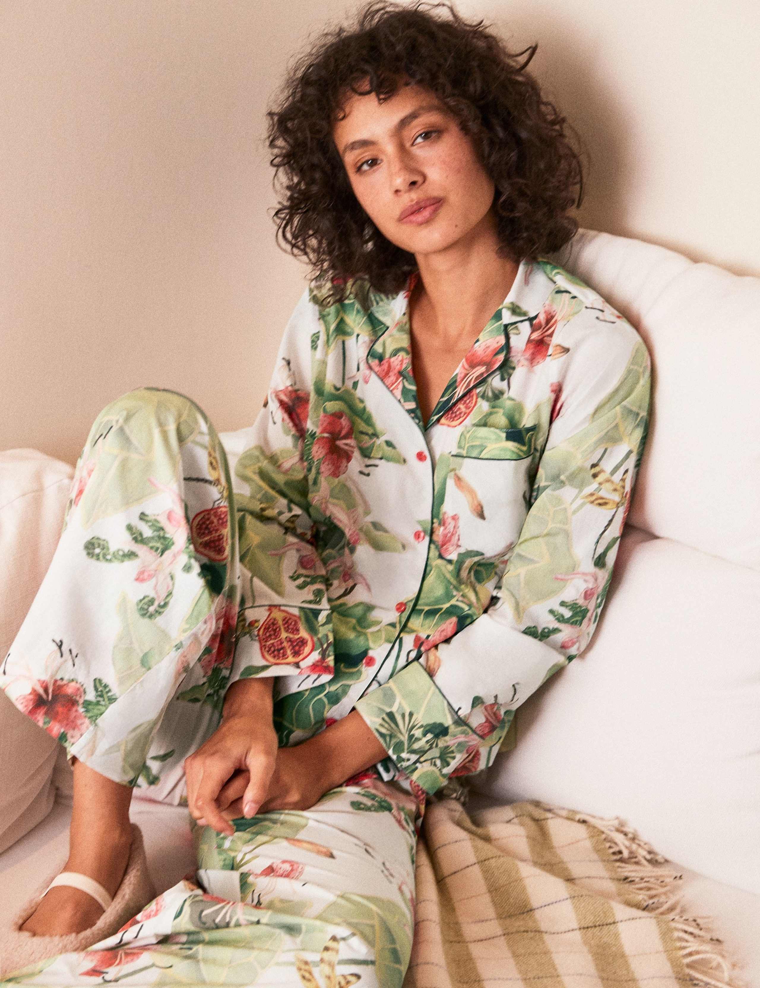 Pure Cotton Floral Pyjama Set 1 of 5