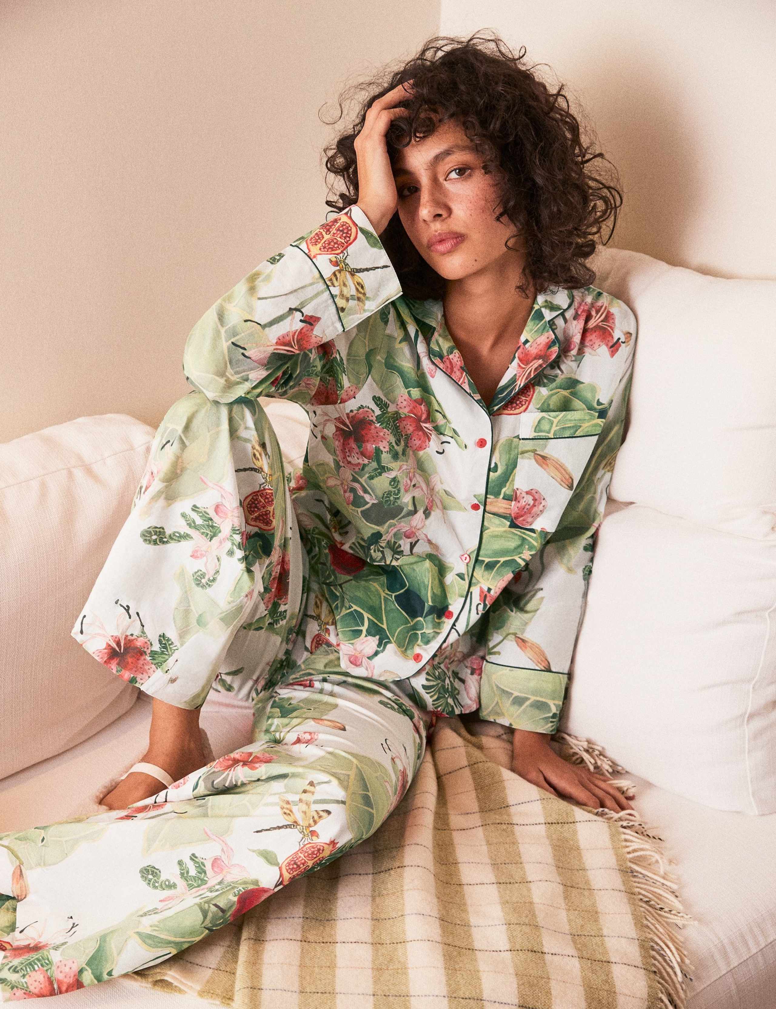 Pure Cotton Floral Pyjama Set 2 of 5