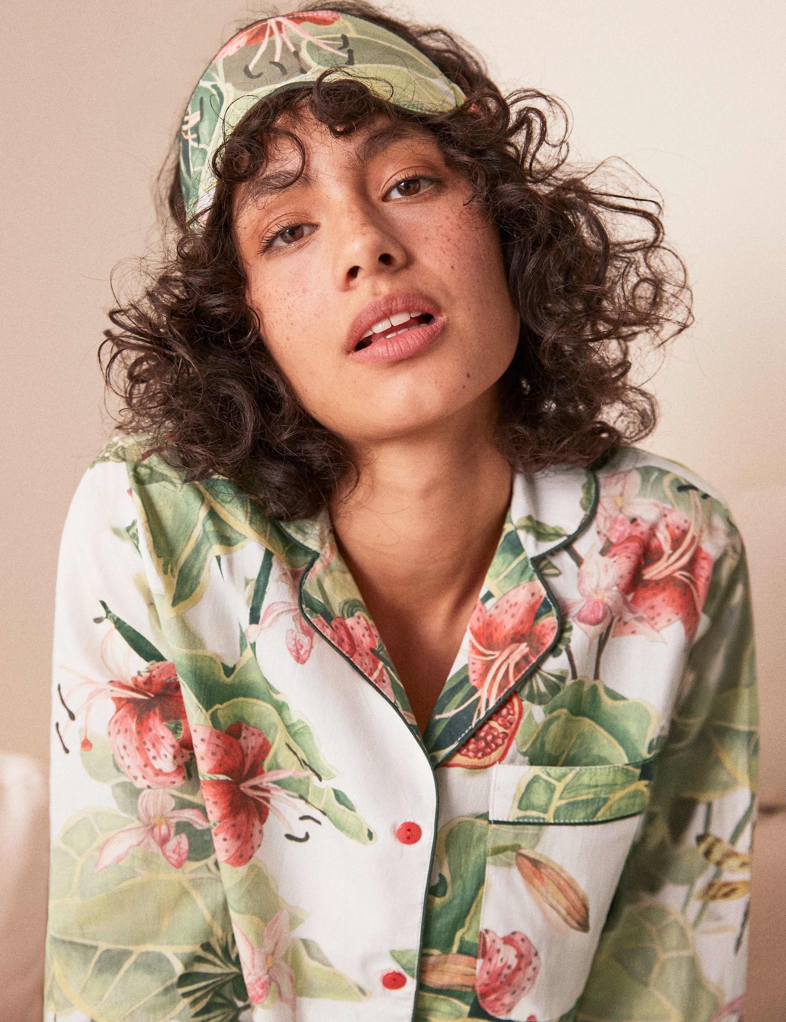 Pure Cotton Floral Pyjama Set 4 of 5