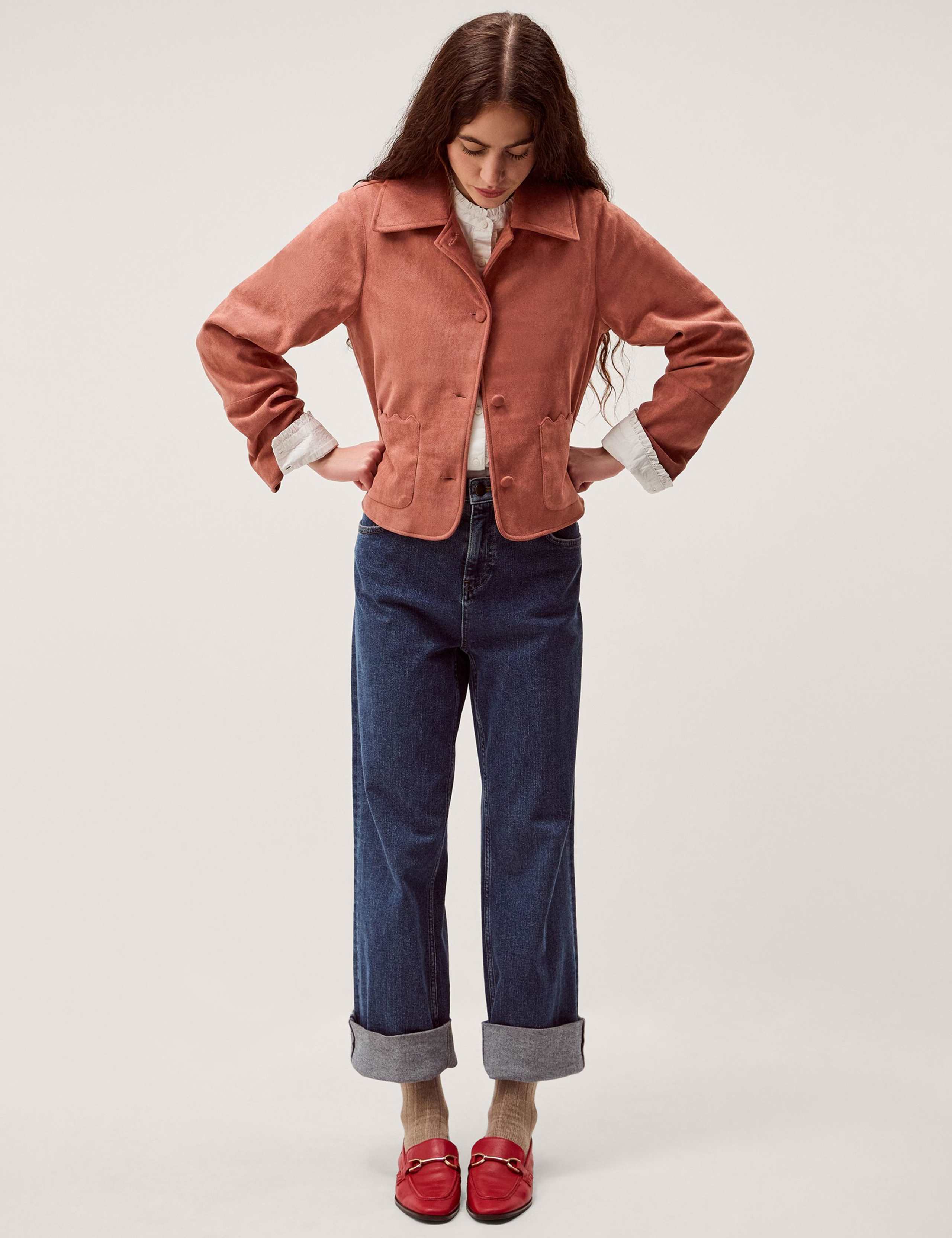 Suedette Collared Utility Jacket 3 of 5