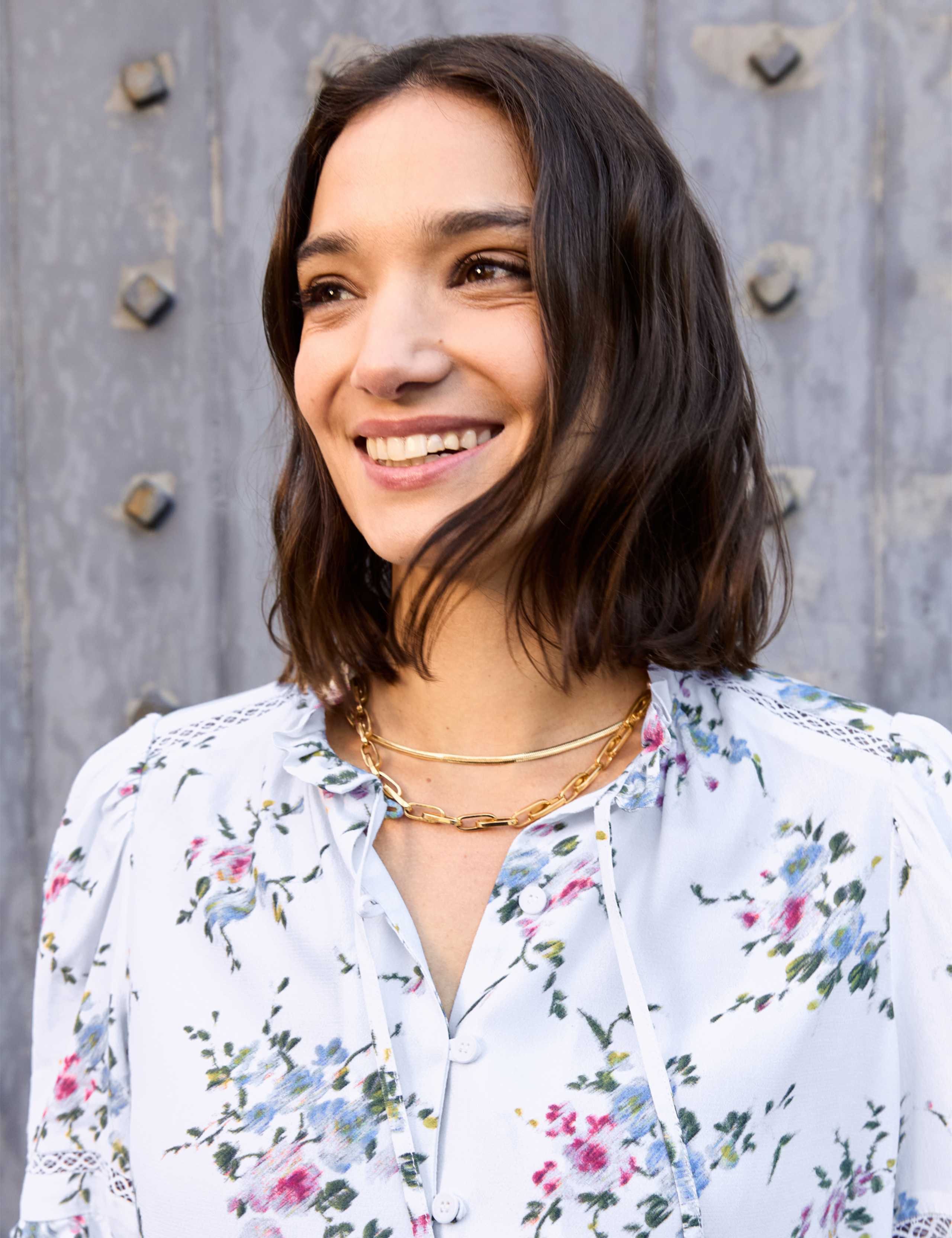 Floral Collared Frill Detail Blouse 2 of 4