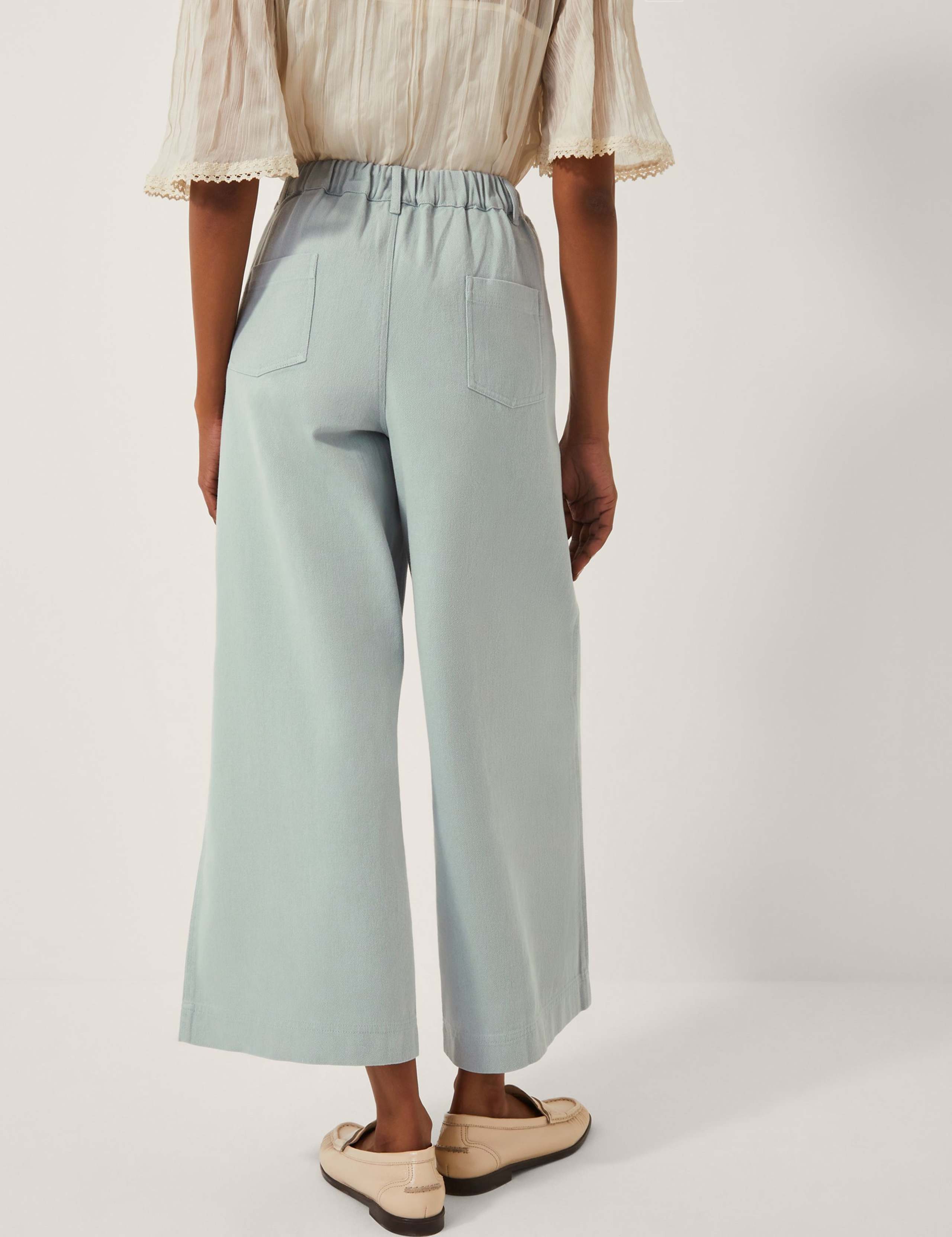 High Waisted Wide Leg Cropped Jeans 4 of 4