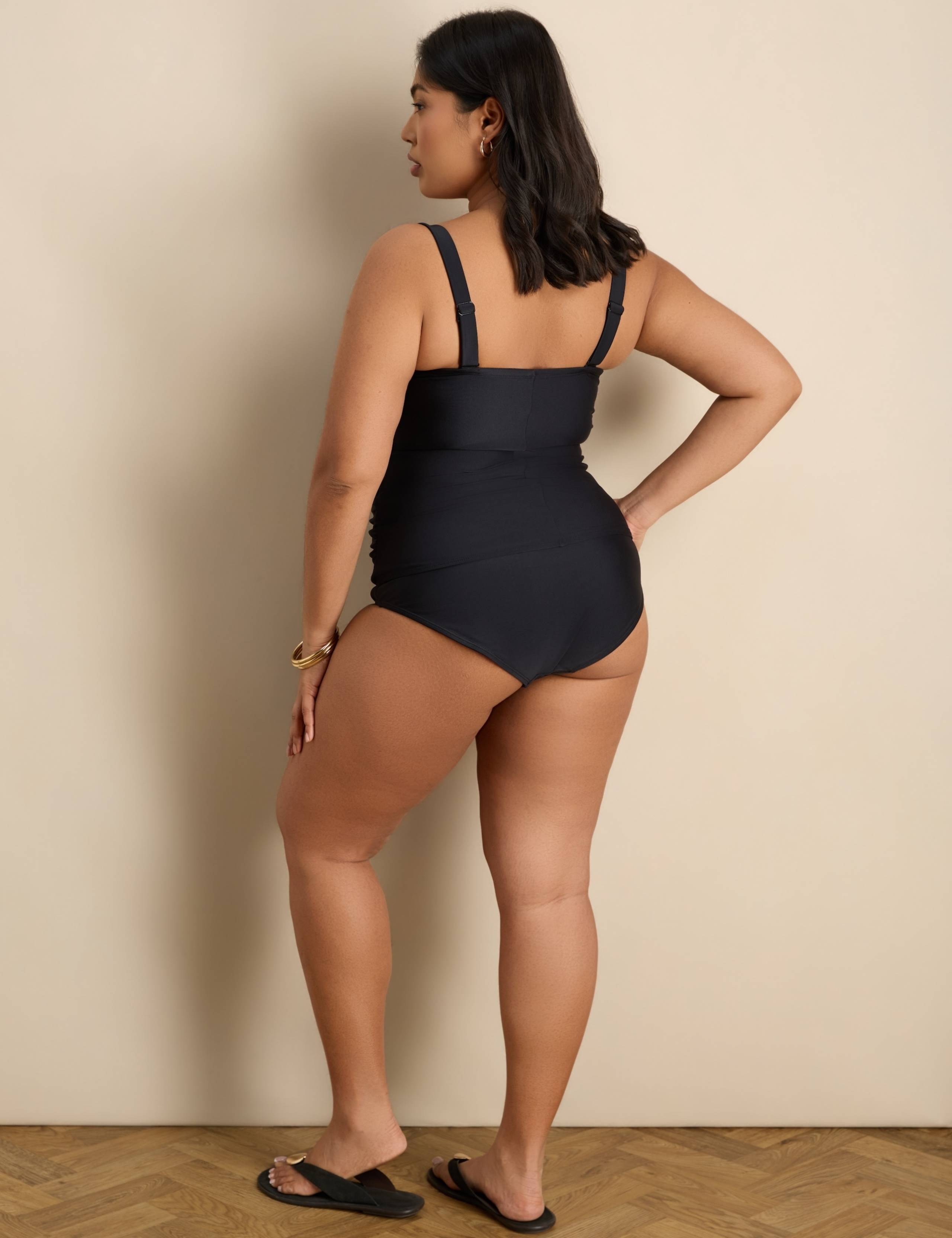 Printed Padded Cut Out Sweetheart Tankini Top 4 of 5