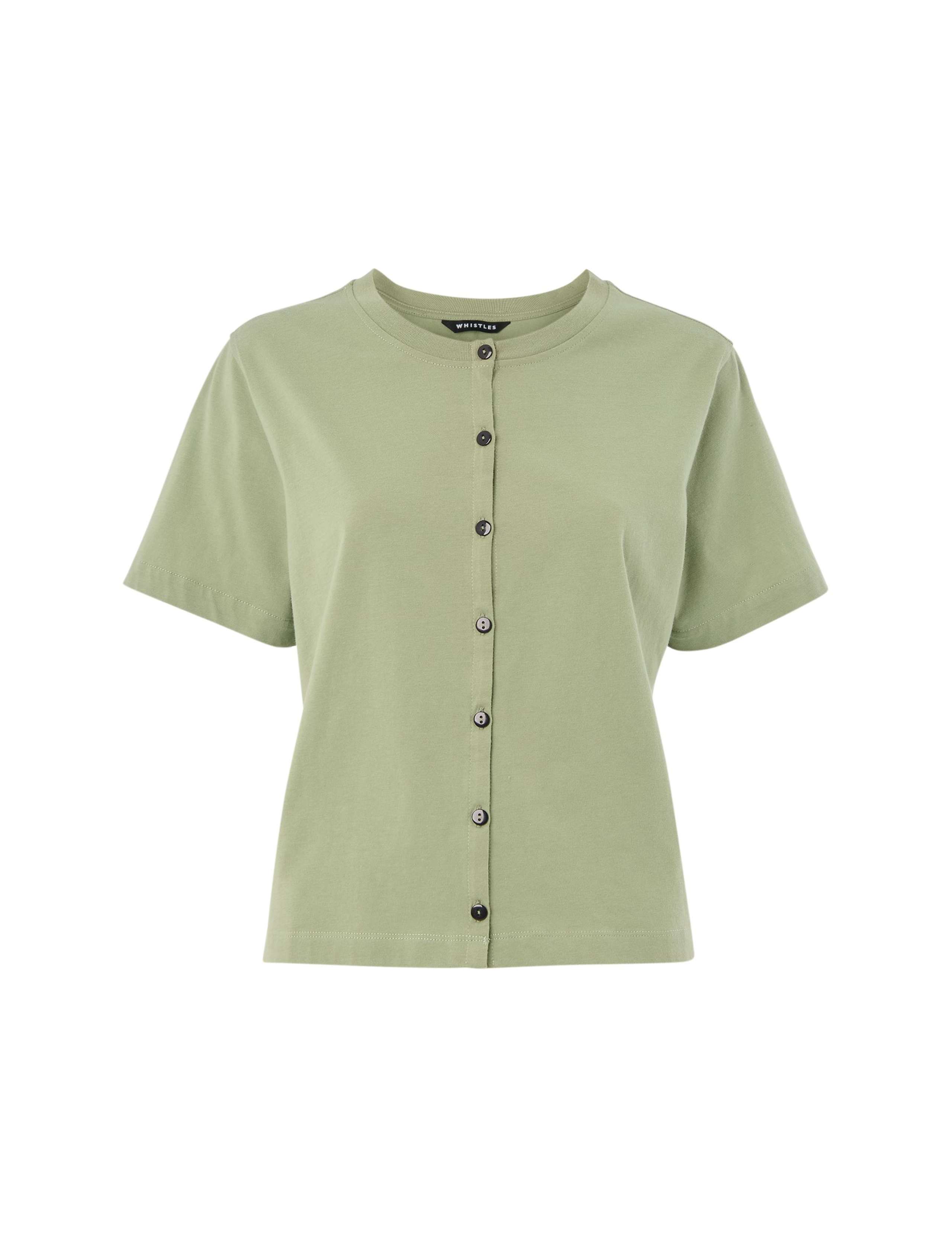 Pure Cotton Button Front T-Shirt 2 of 4
