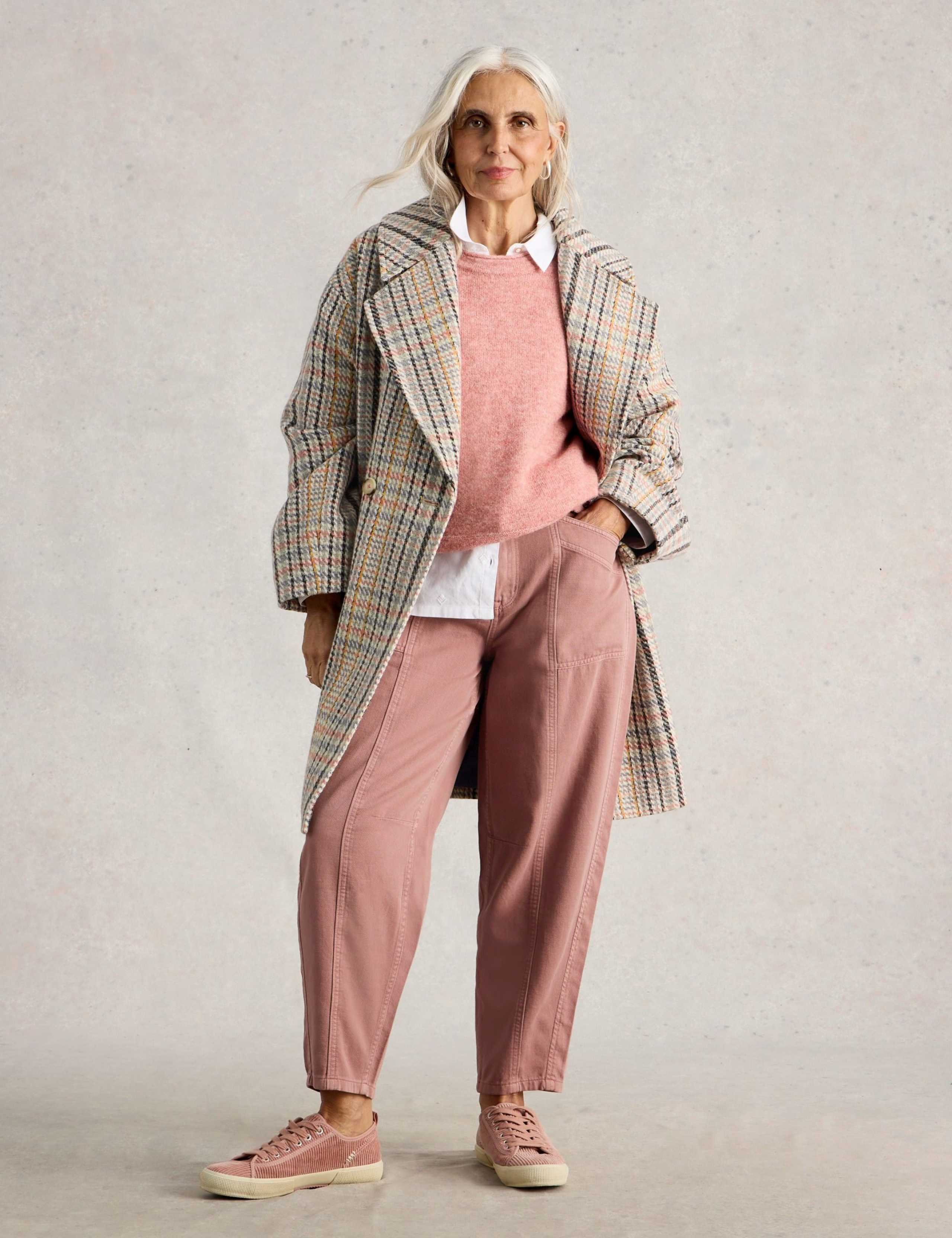 Checked Tailored Coat with Wool 3 of 6