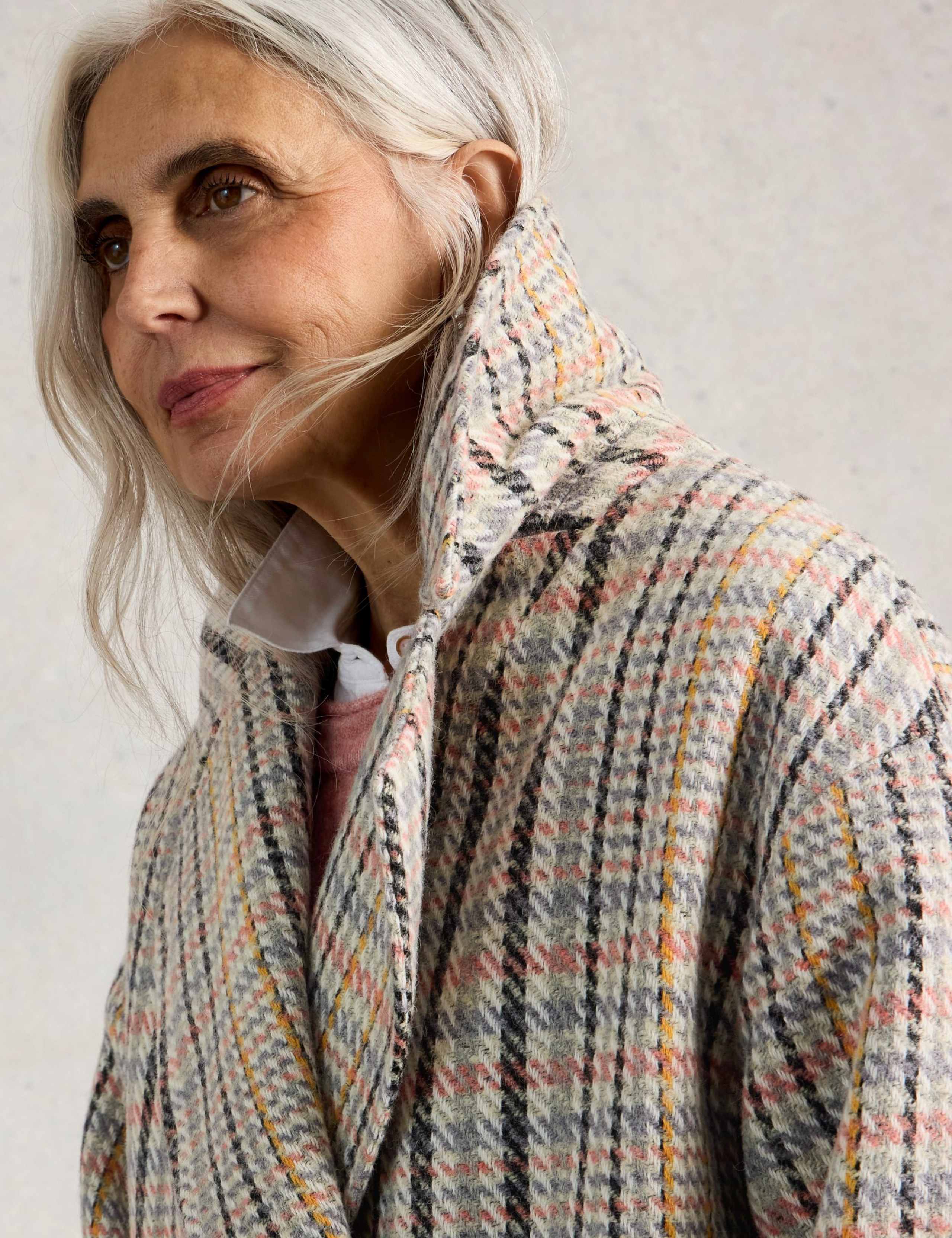 Checked Tailored Coat with Wool 4 of 6