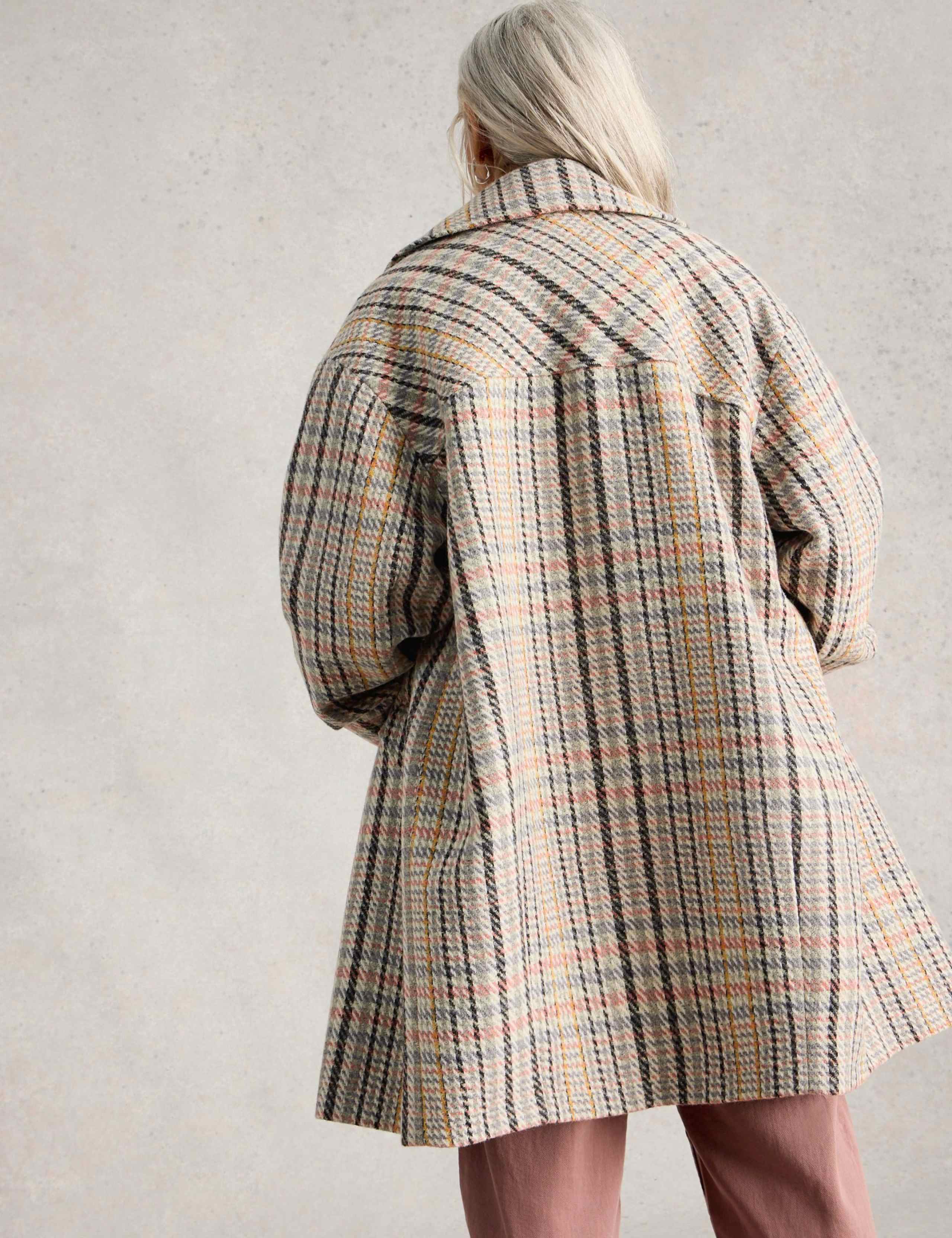 Checked Tailored Coat with Wool 5 of 6