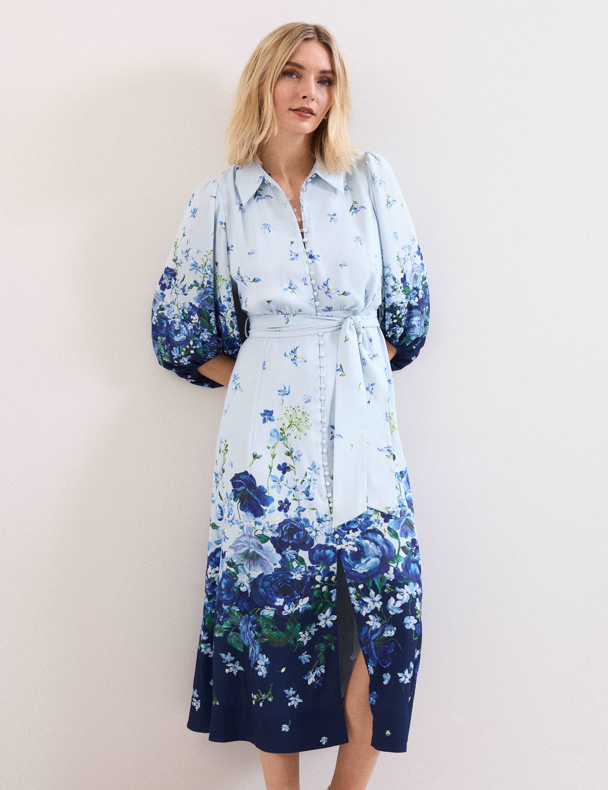 Floral Midaxi Shirt Dress 1 of 6