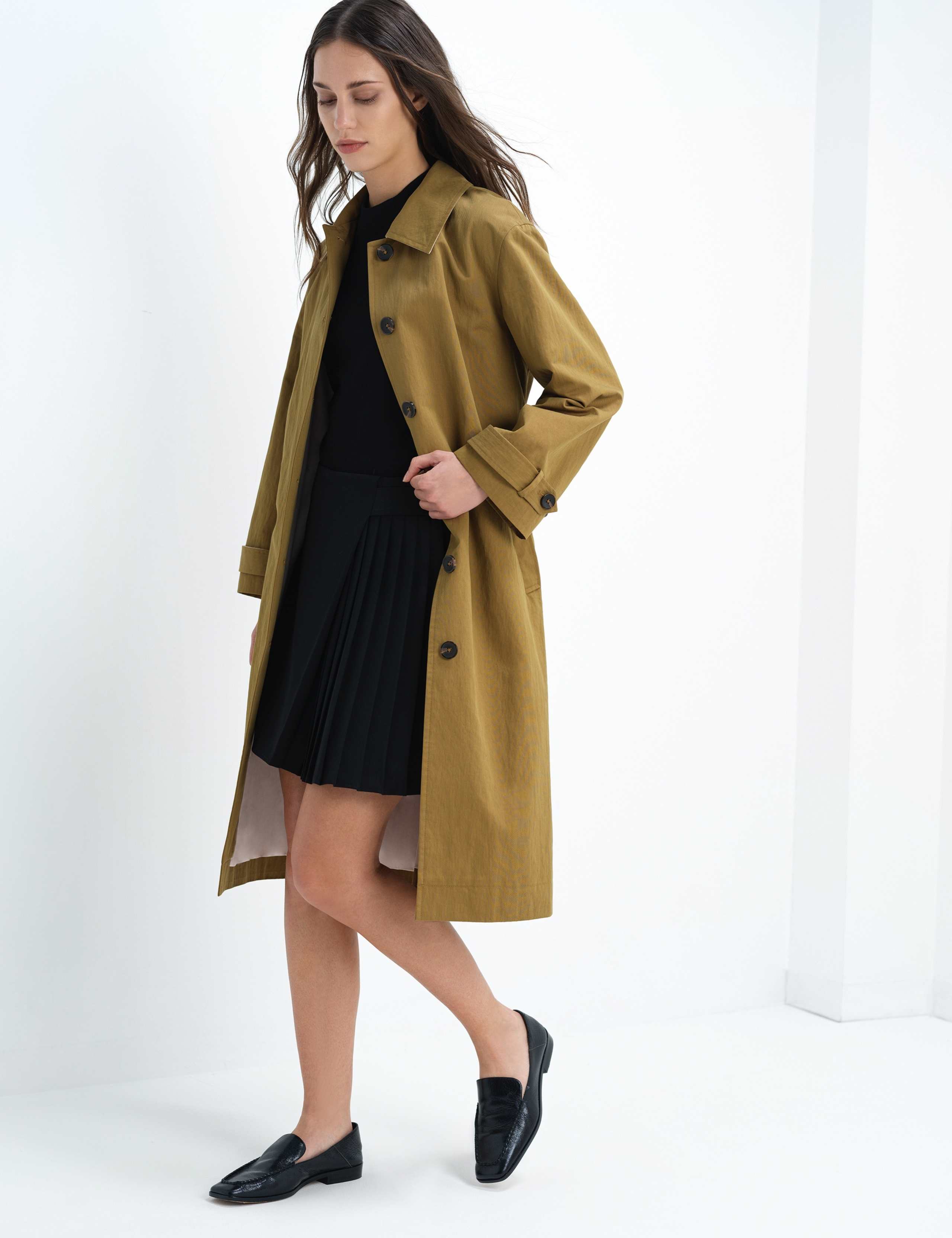 Cotton Blend Trench Coat 4 of 6