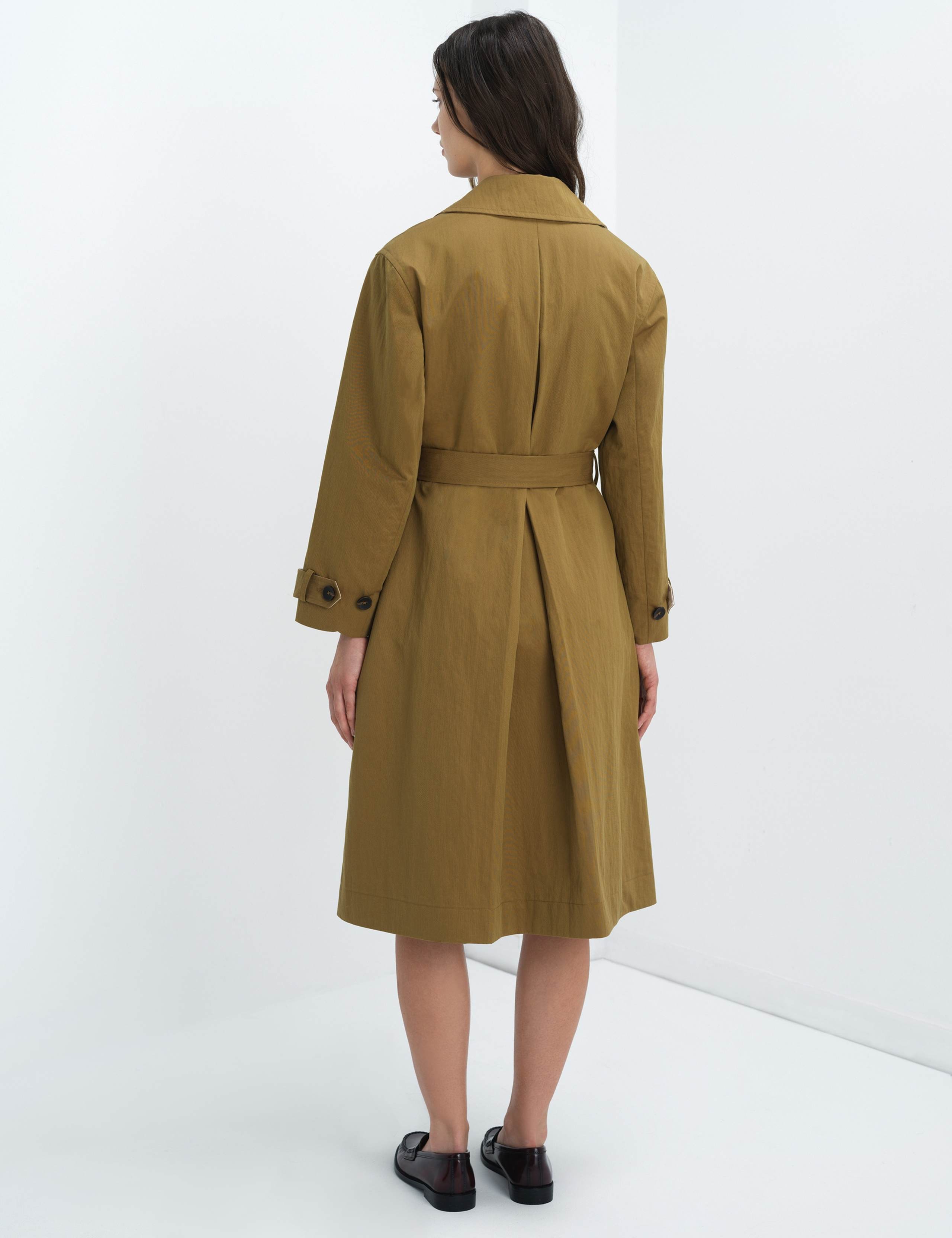 Cotton Blend Trench Coat 6 of 6