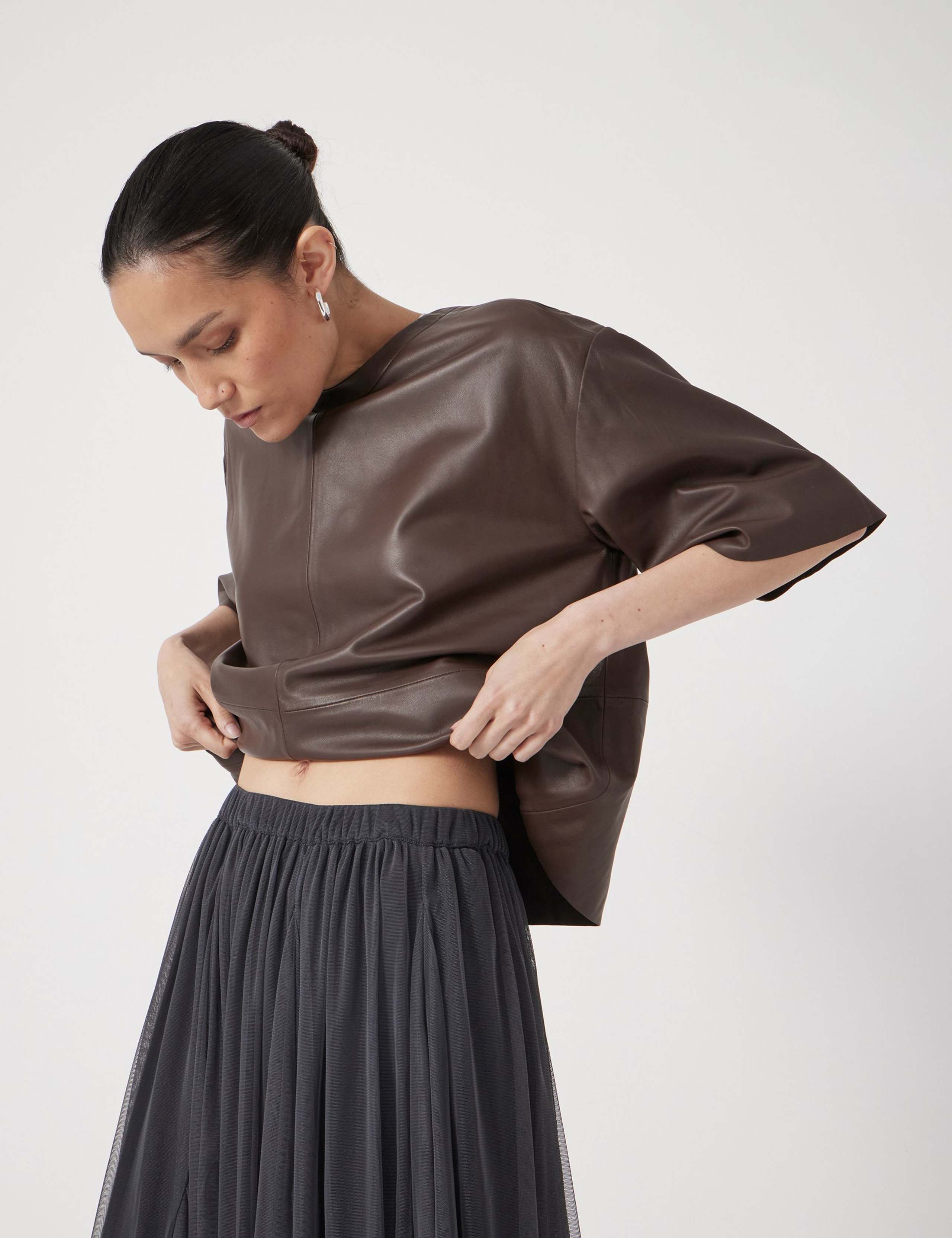 Tulle Pleated Maxi Skirt 6 of 7