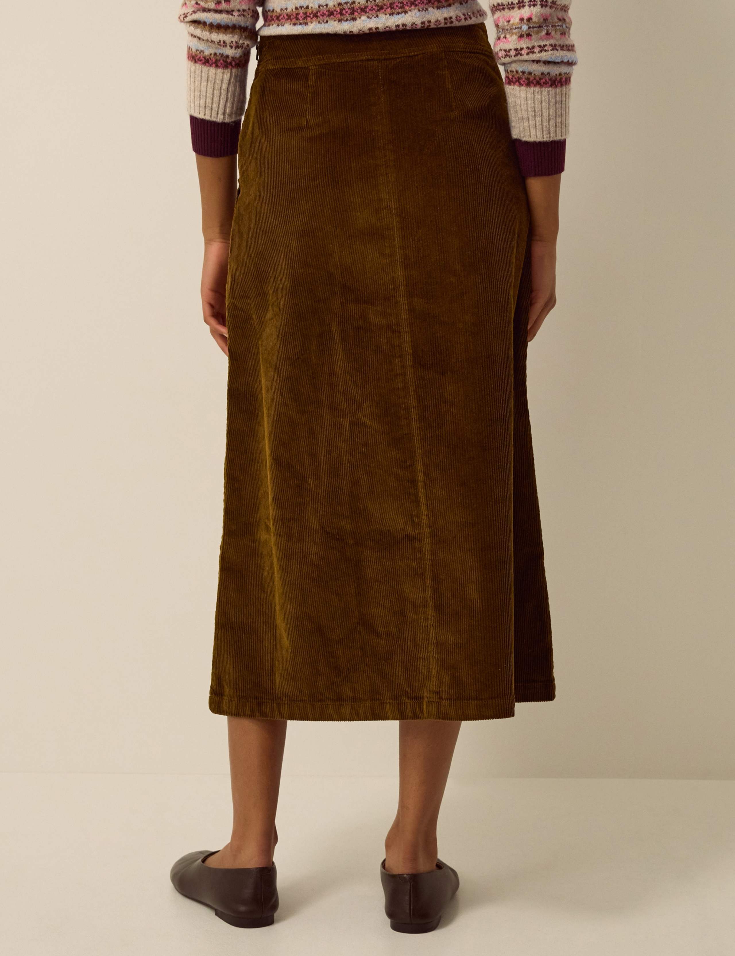 Cotton Rich Midi A Line Skirt 3 of 4