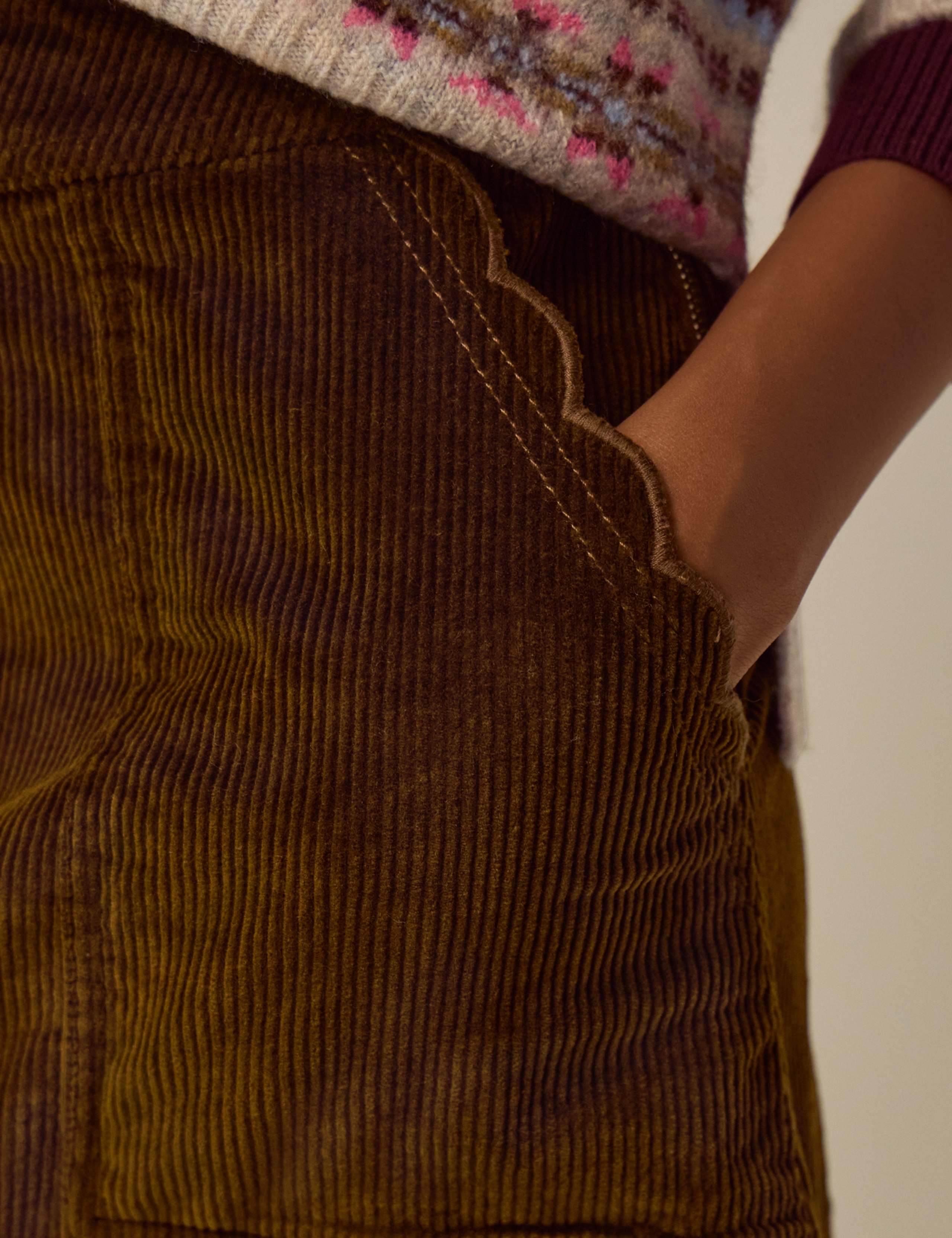 Cotton Rich Midi A Line Skirt 4 of 4