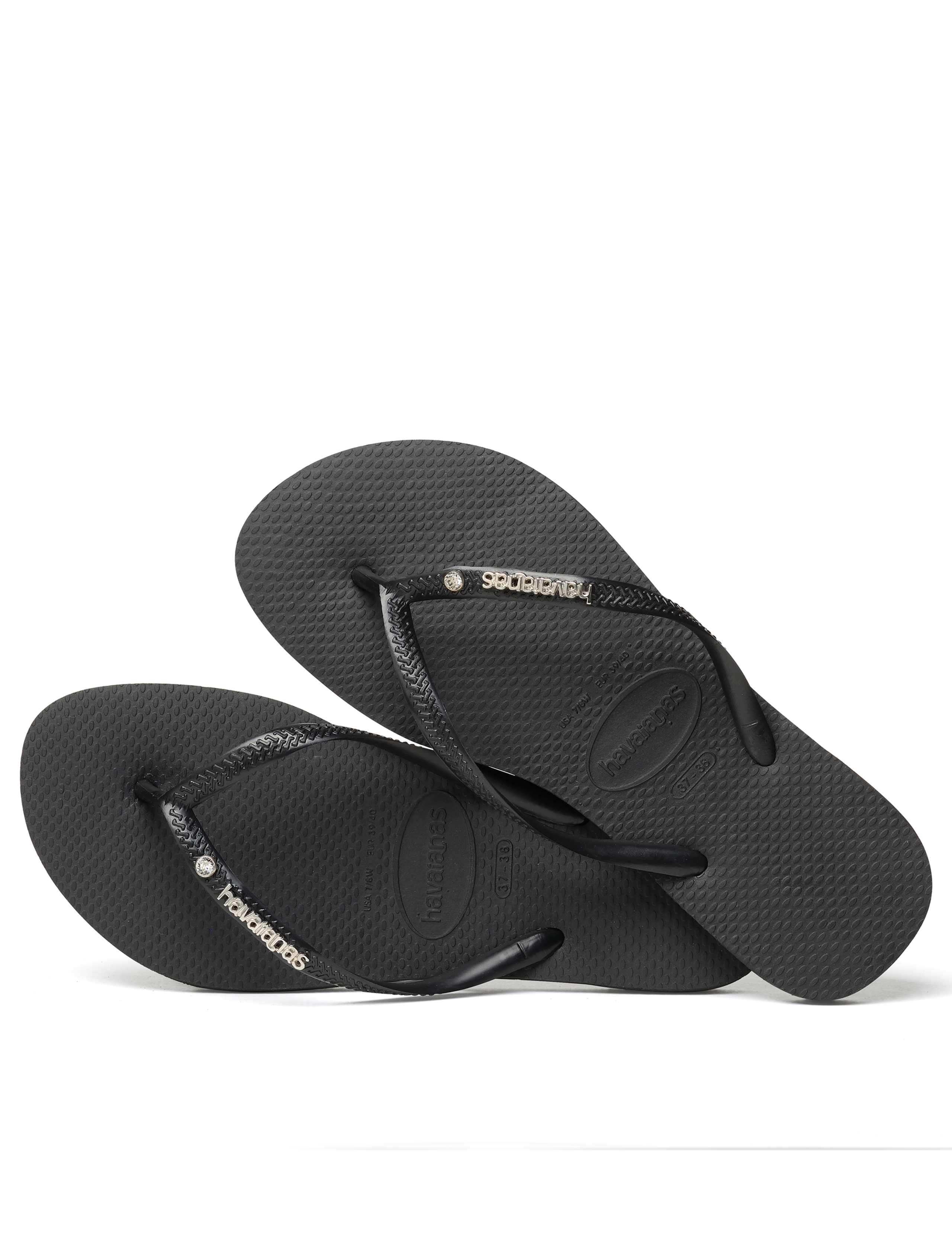 Slim Crystal Flip Flops 3 of 5