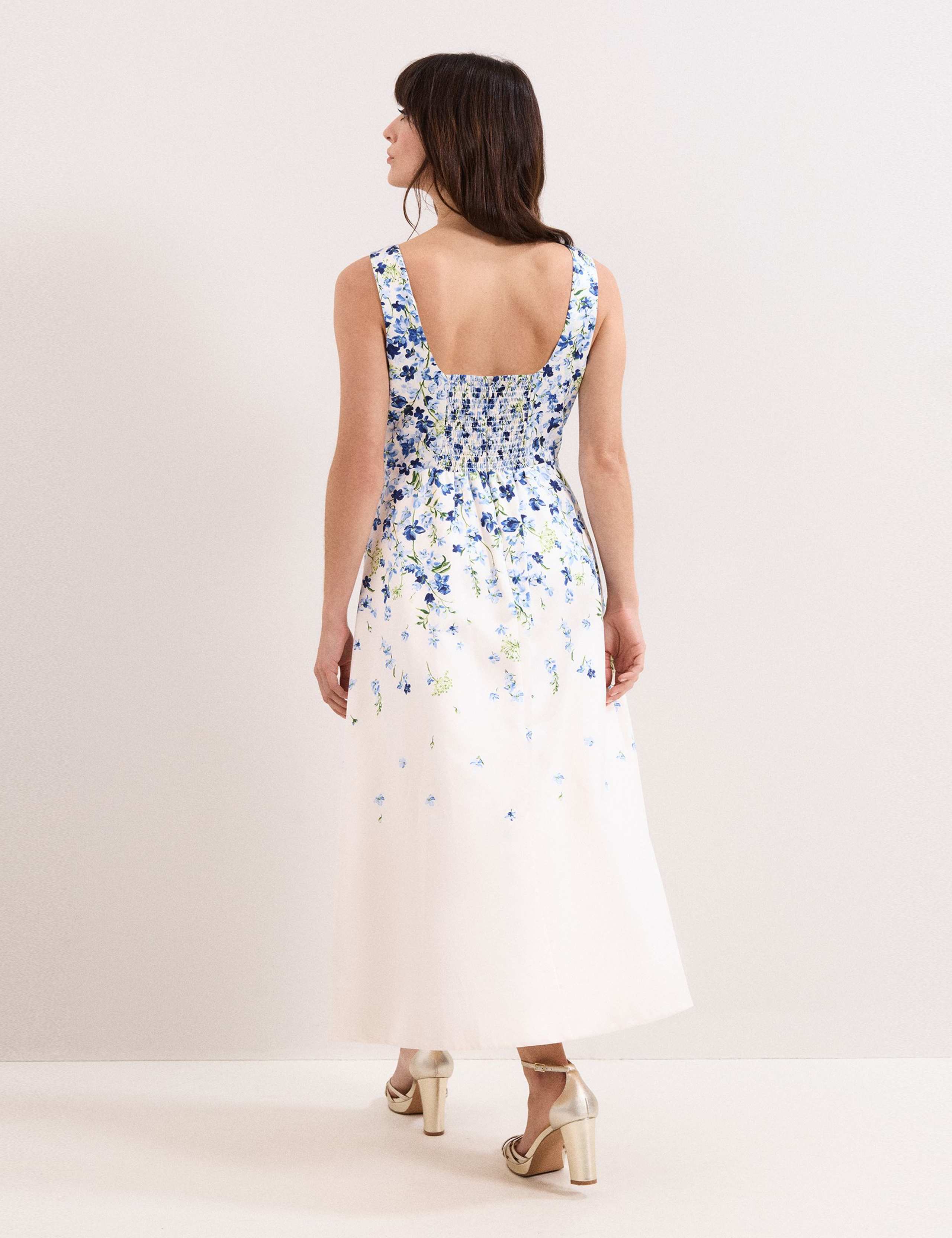 Floral Square Neck Midaxi Skater Dress 8 of 8