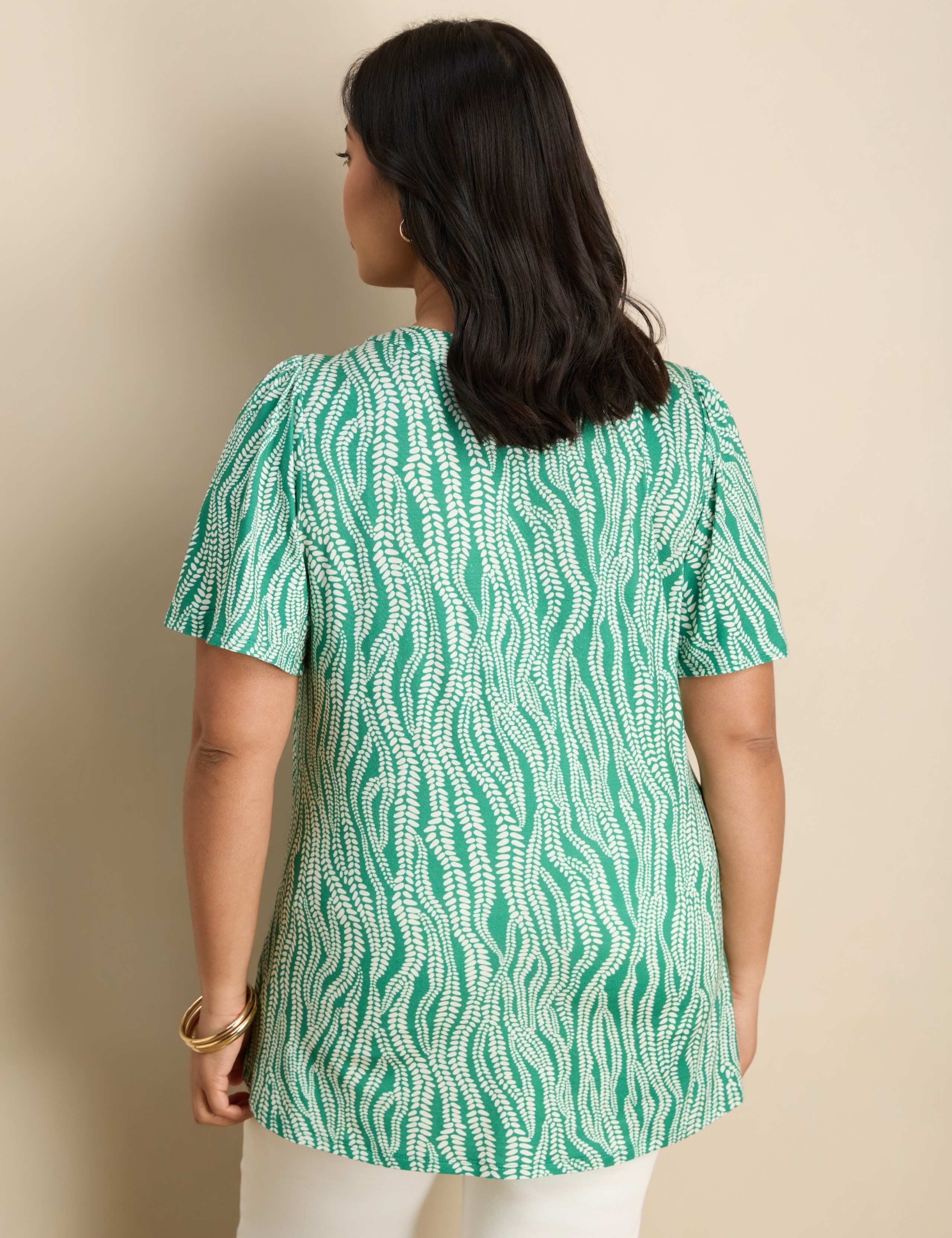 Printed V-Neck Blouse 5 of 5