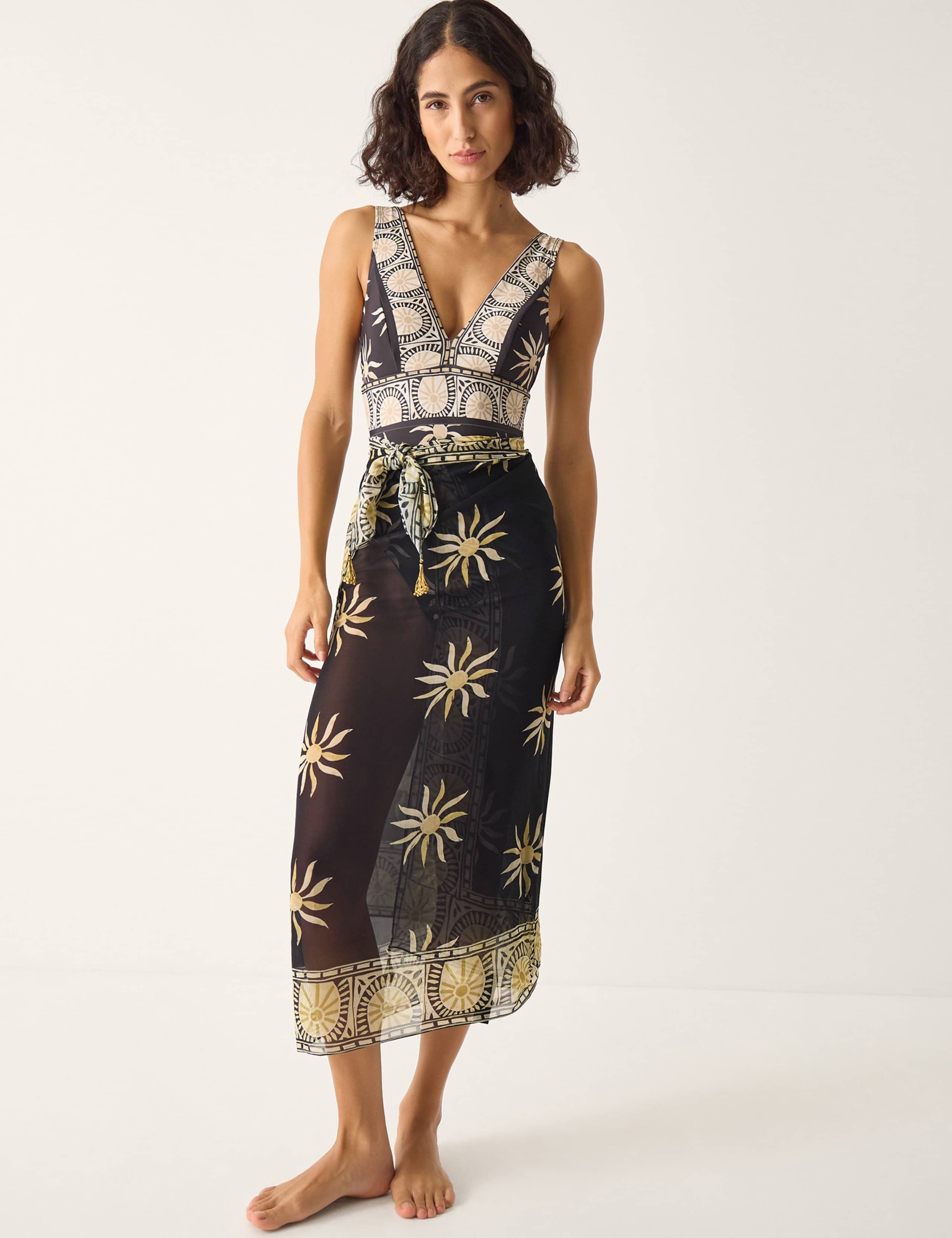 Tanya Sun Print Plunge Swimsuit 4 of 5