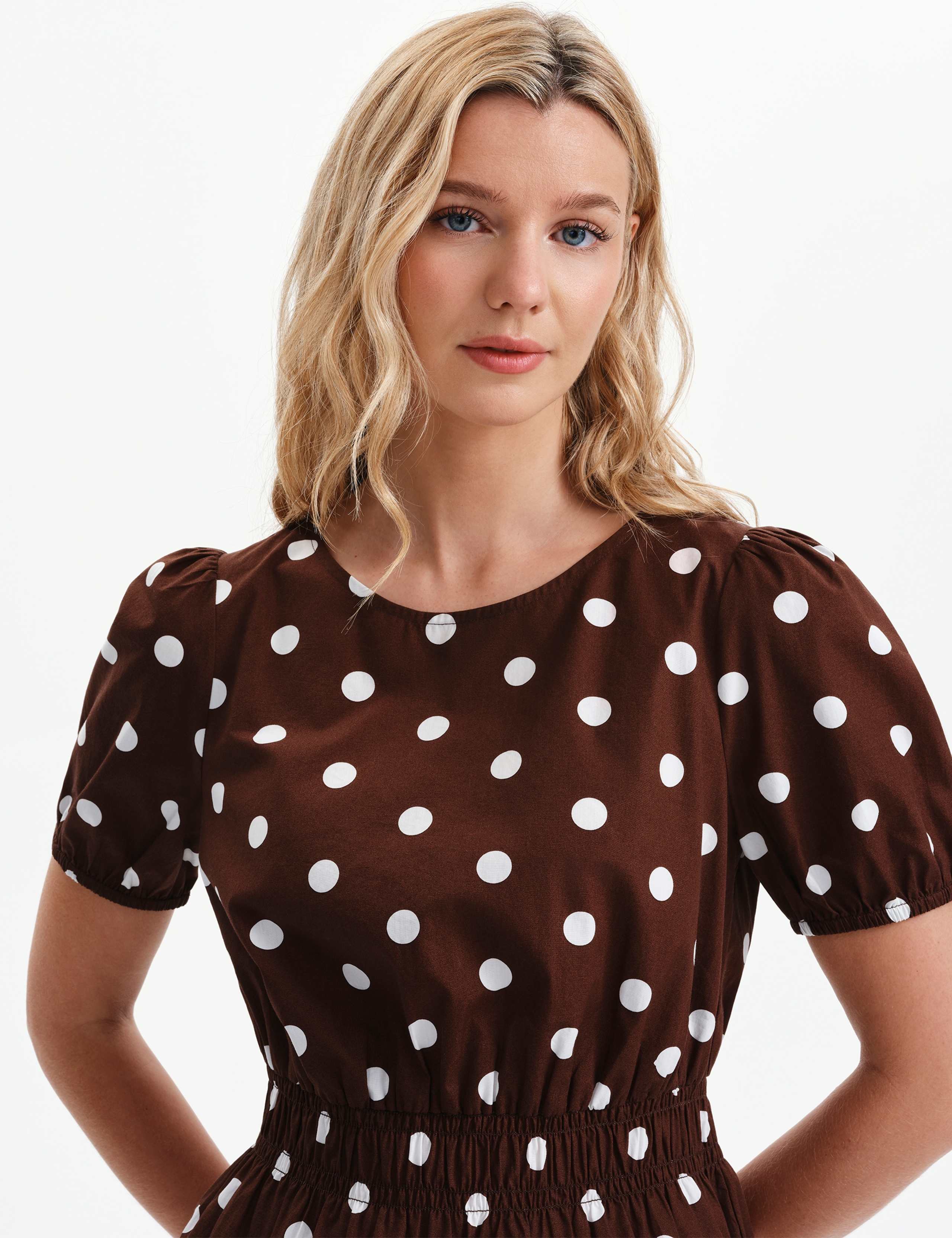 Pure Cotton Polka Dot Short Sleeve Top 3 of 7