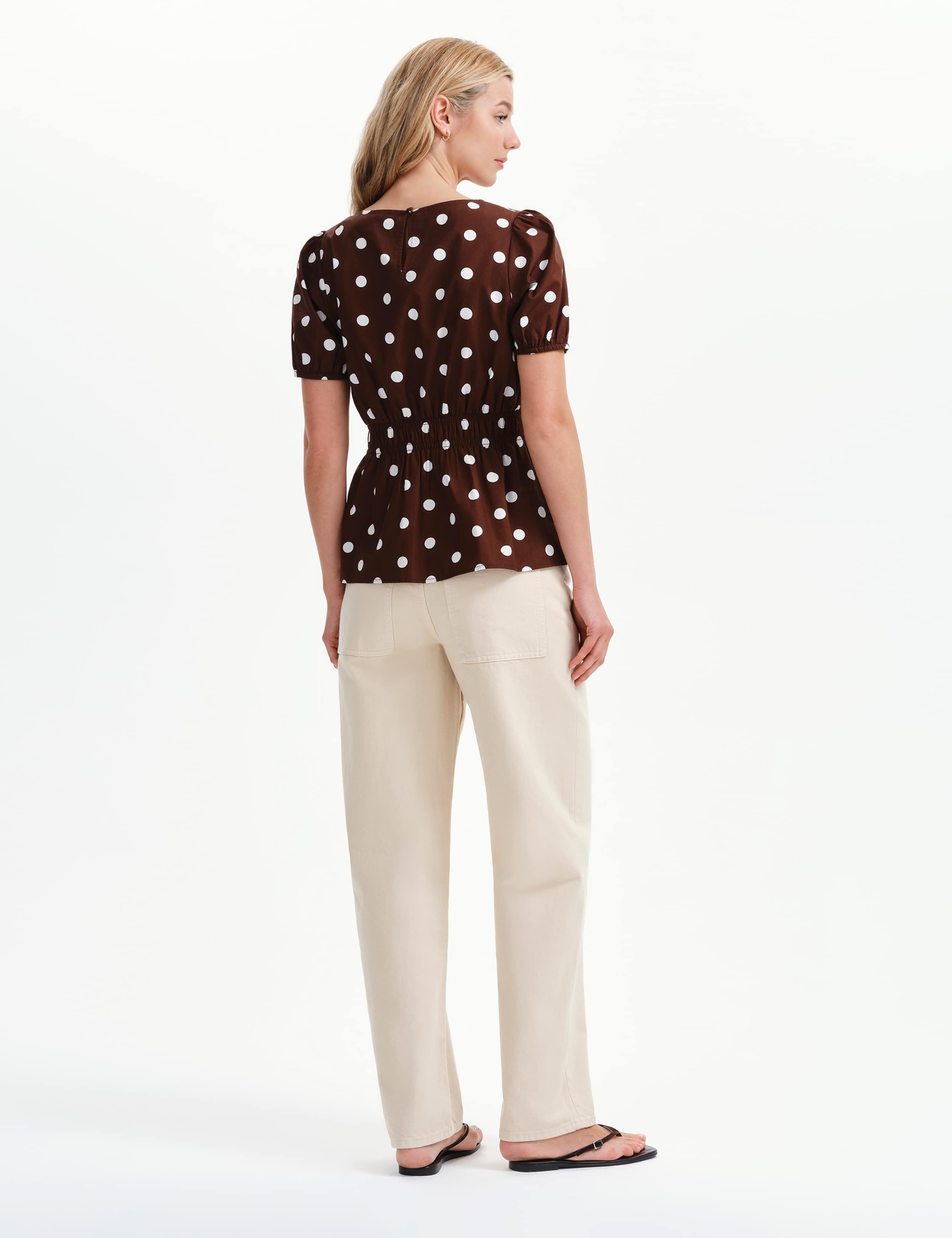 Pure Cotton Polka Dot Short Sleeve Top 4 of 7