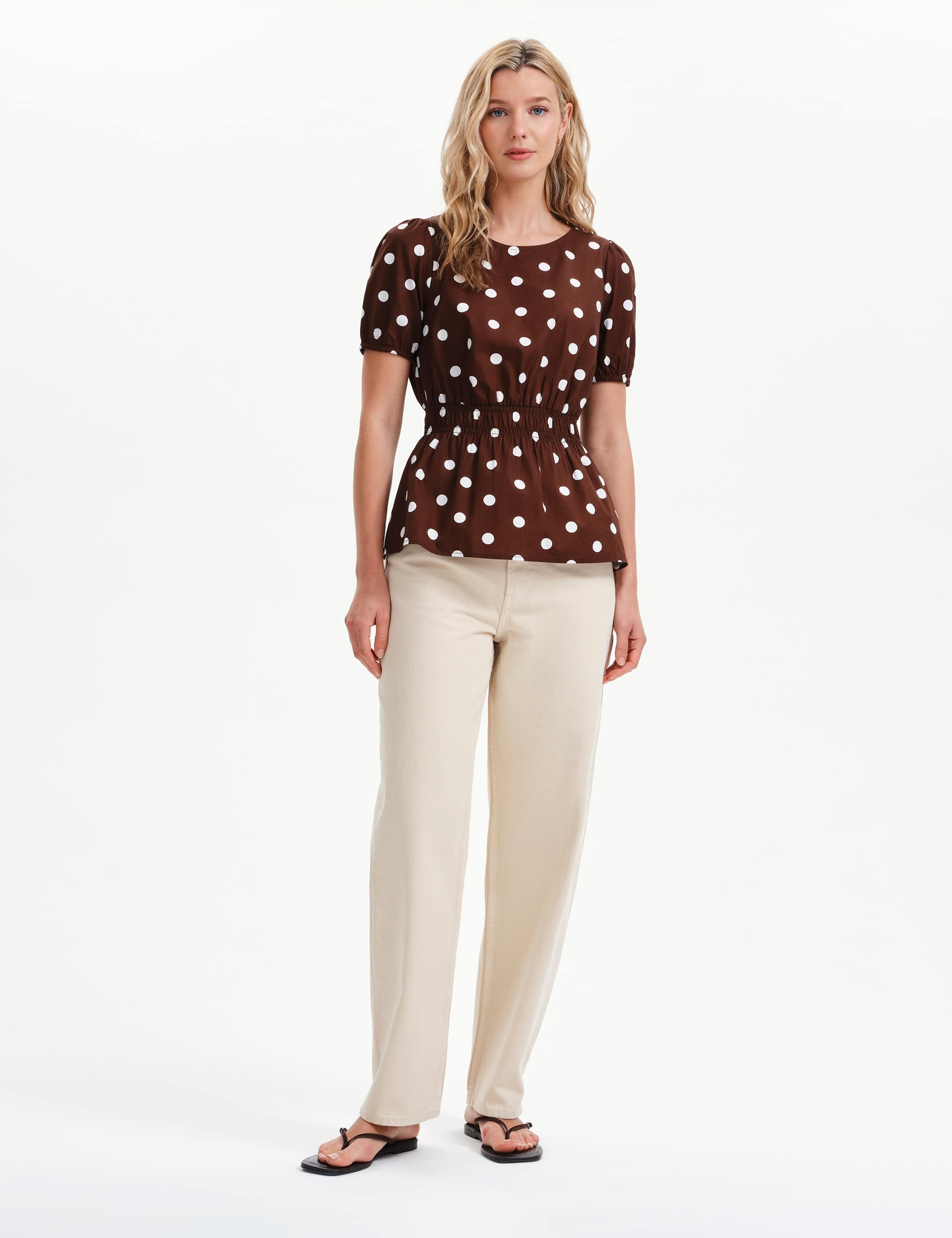 Pure Cotton Polka Dot Short Sleeve Top 5 of 7