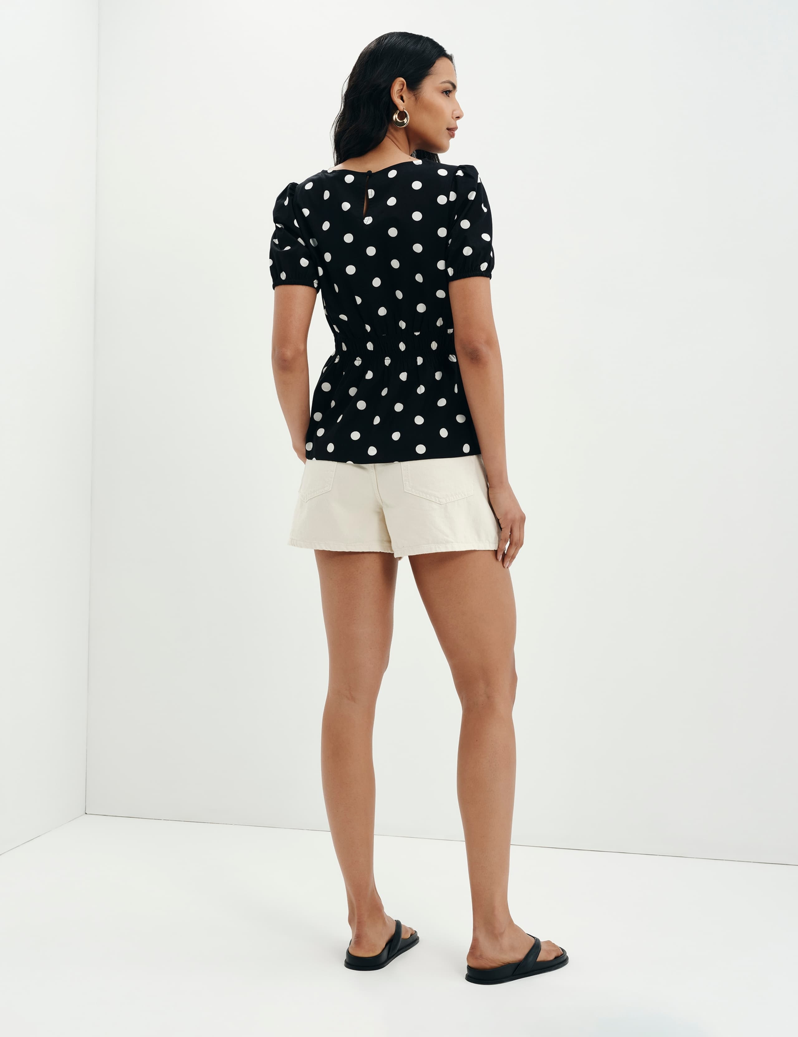 Pure Cotton Polka Dot Short Sleeve Top 8 of 11
