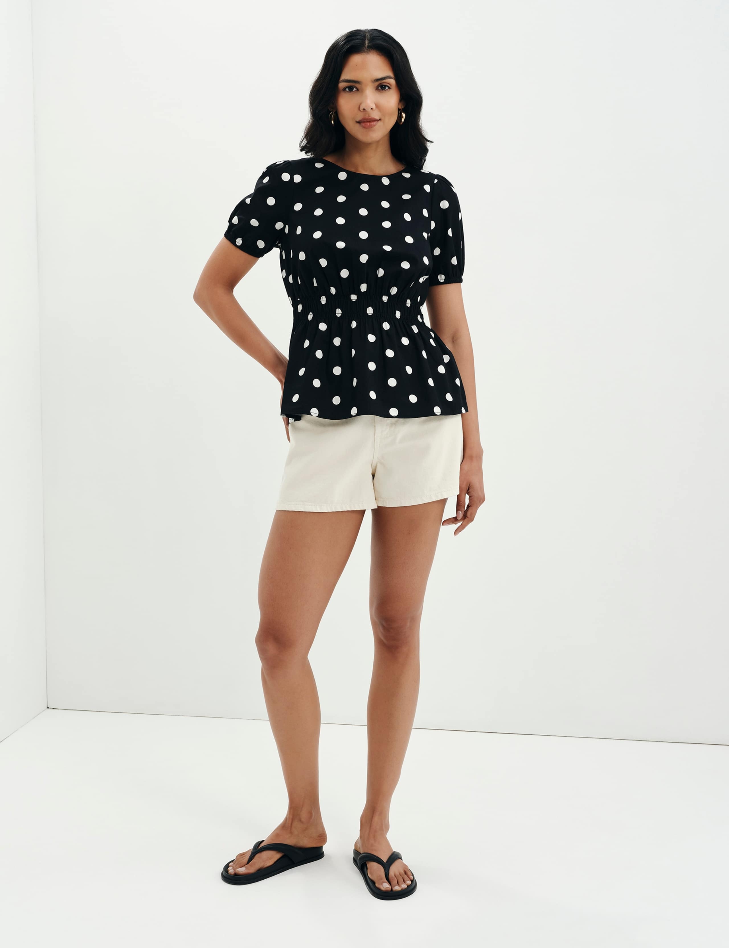 Pure Cotton Polka Dot Short Sleeve Top 9 of 11