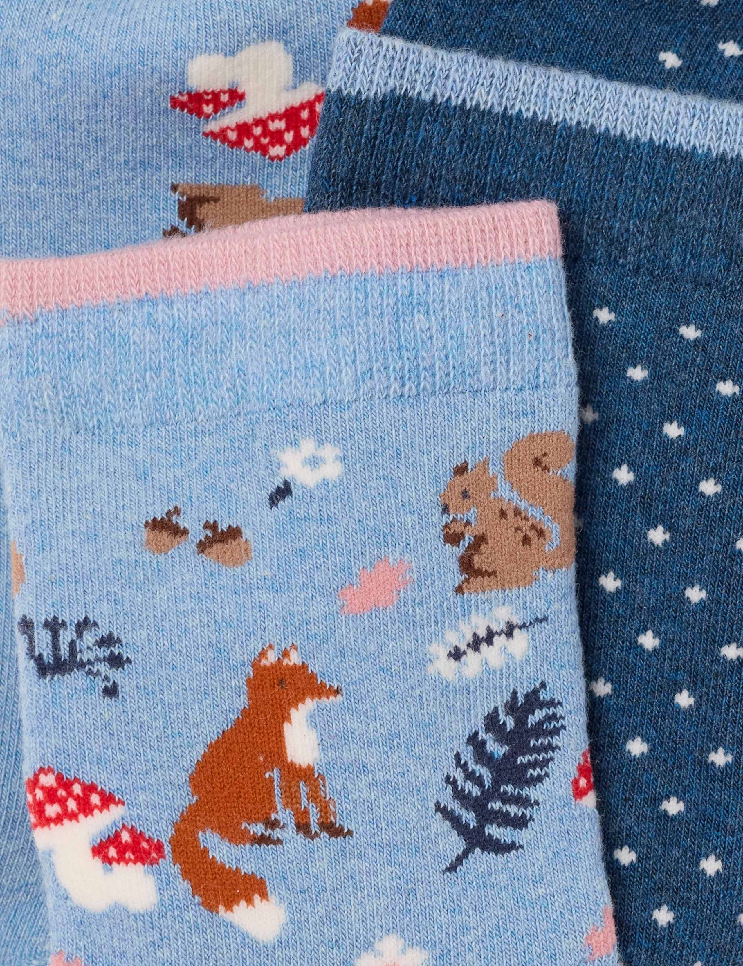 2 Pack Woodland Welly Socks 3 of 3