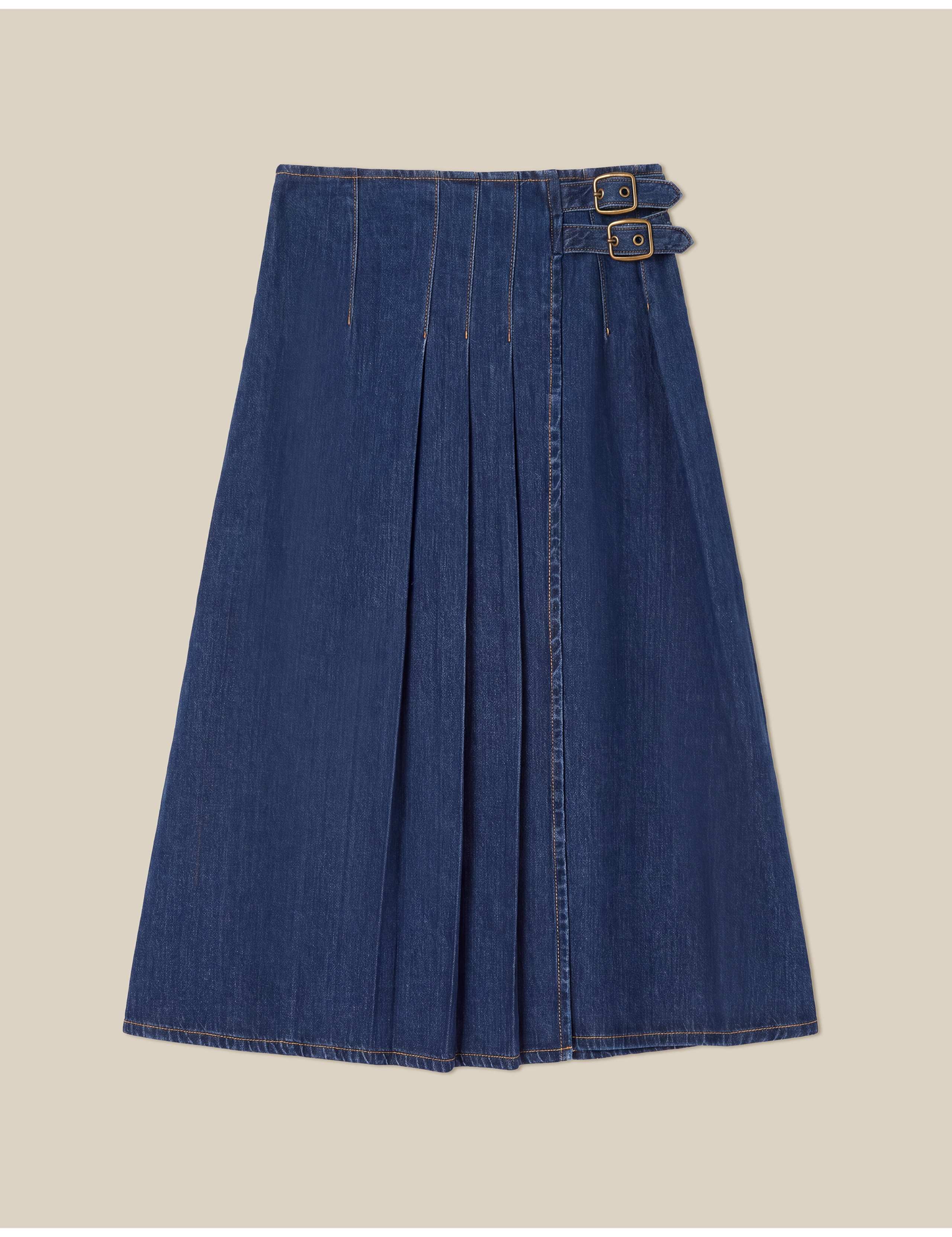 Denim Midi Skirt 2 of 5