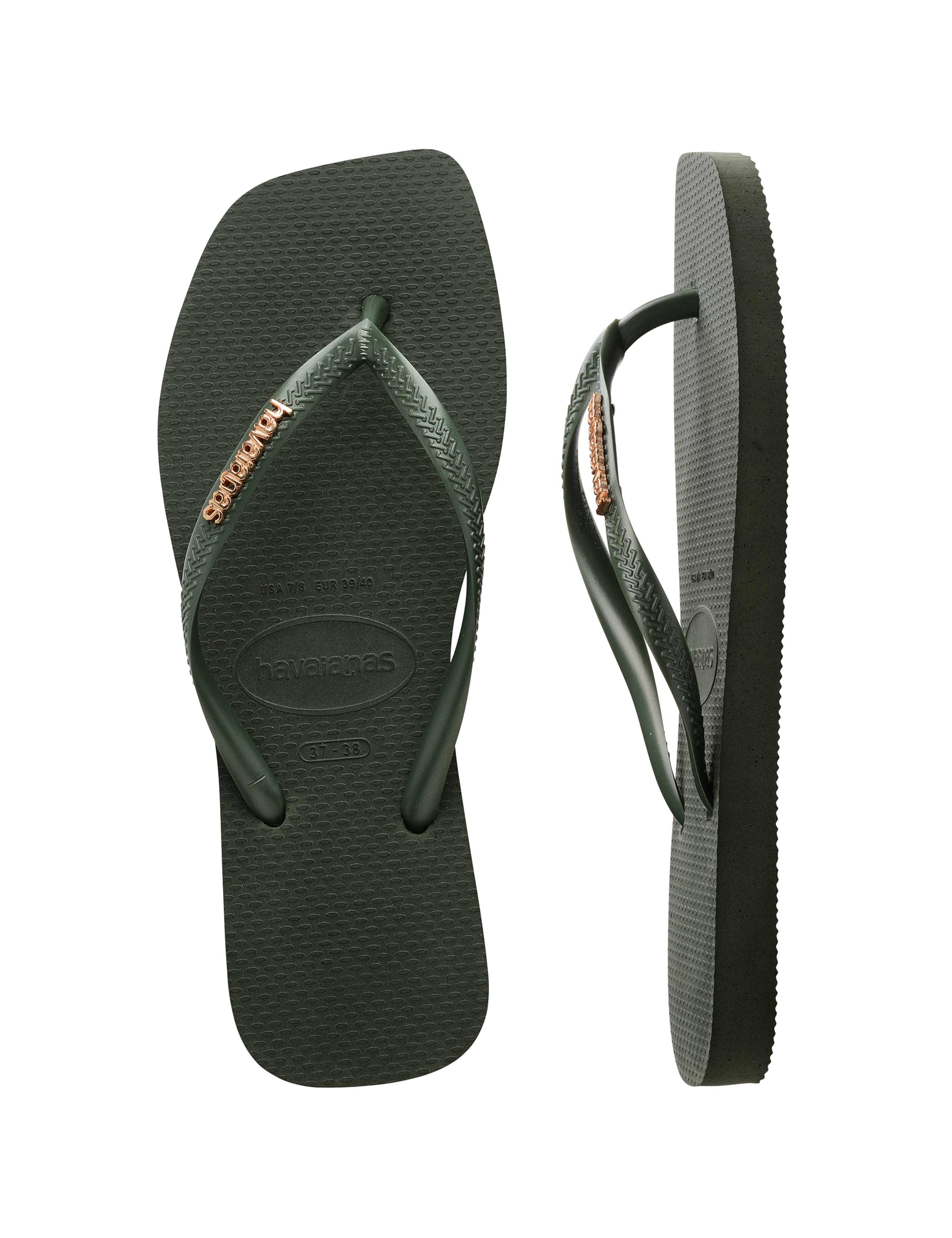 Metallic Logo Flat Flip Flops 4 of 5