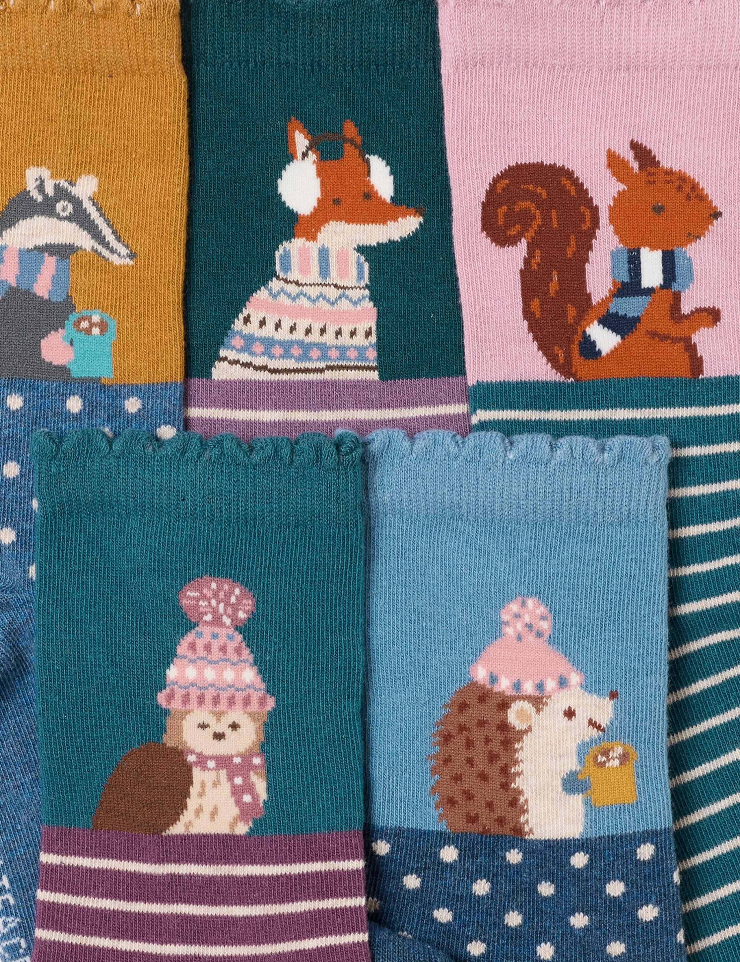 5 Pack Woodland Cotton Rich Socks 3 of 3