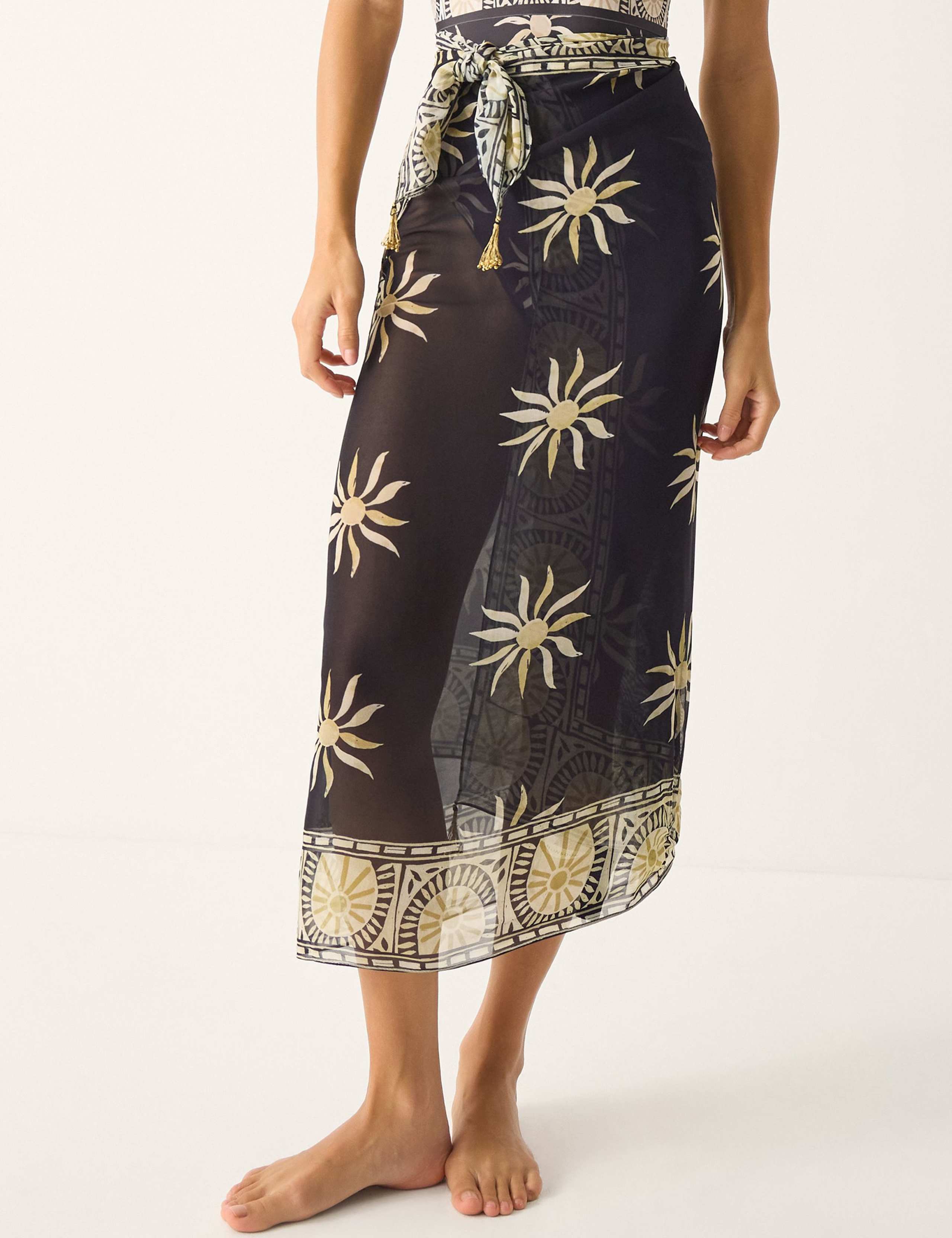 Printed Midi Beach Cover Up Sarong 2 of 3