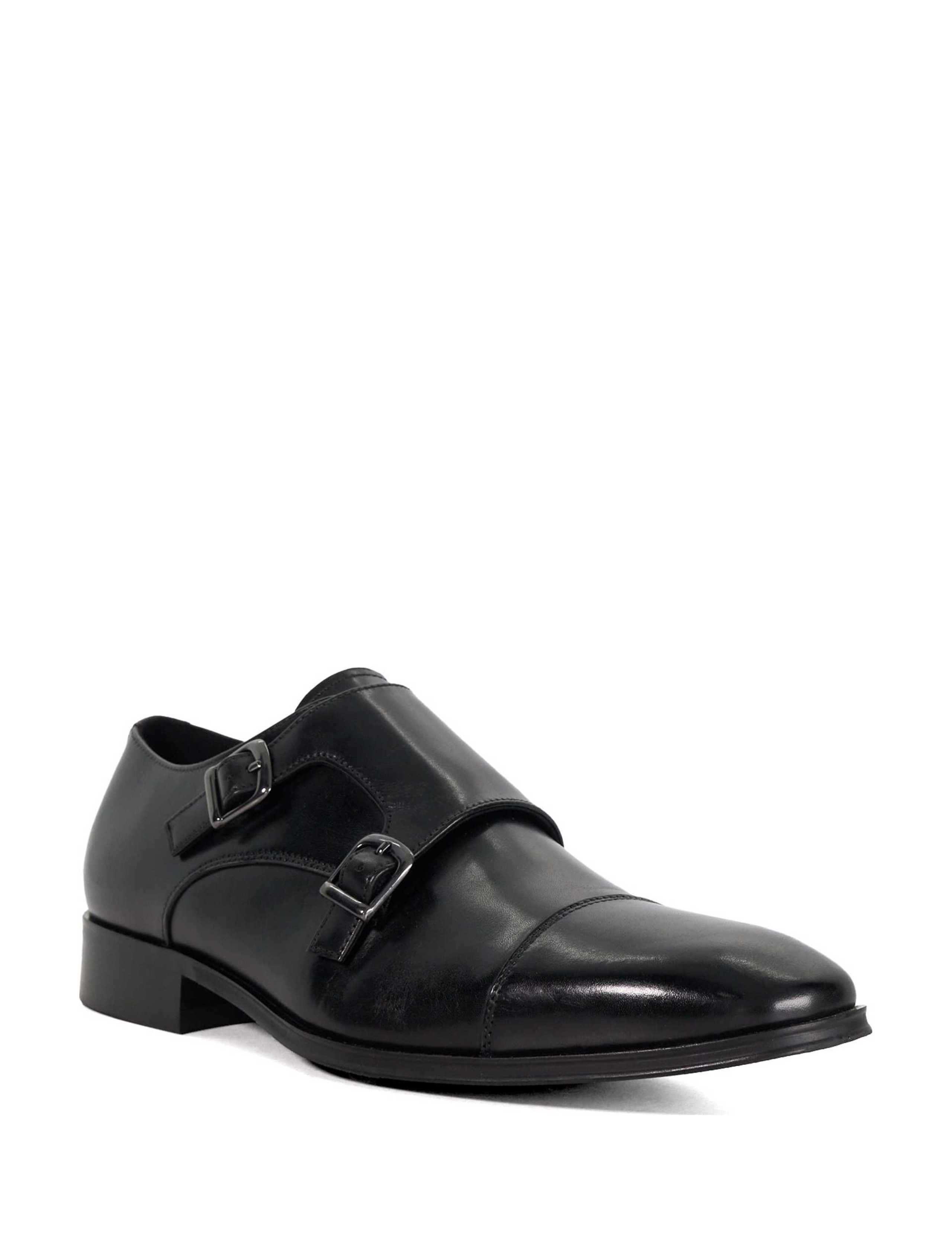Wide Fit Leather Double Monk Strap Shoes 3 of 6