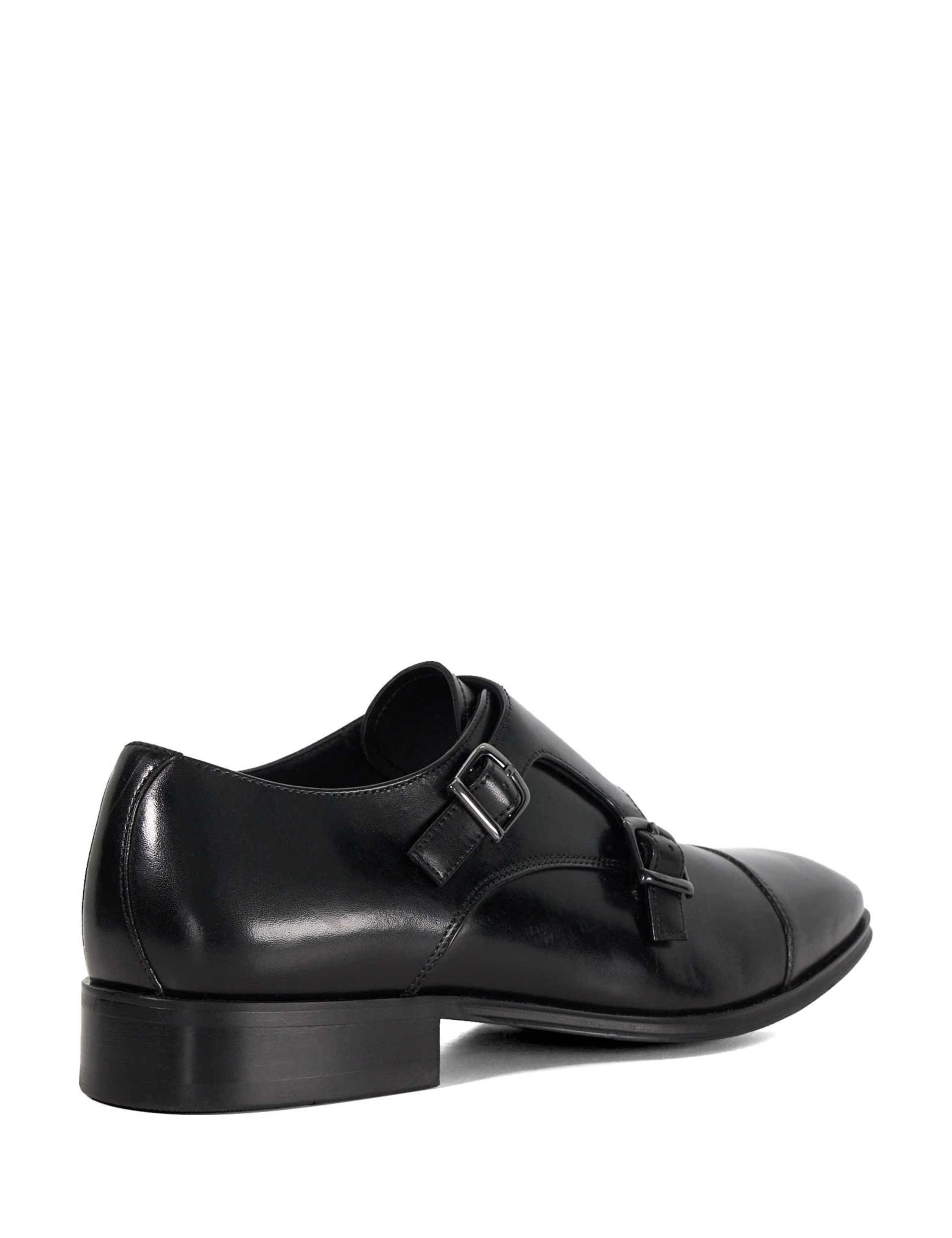 Wide Fit Leather Double Monk Strap Shoes 5 of 6